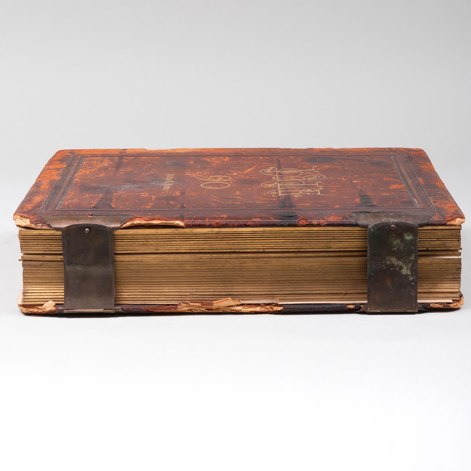 Leatherbound 1890 Yale Scrapbook Belonging to Nathan T. (1 of 6)