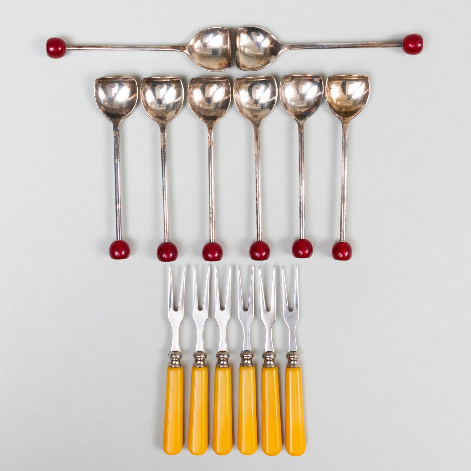 Set of Eight Abercrombie & Fitch Silver Plate Demitasse (1 of 6)