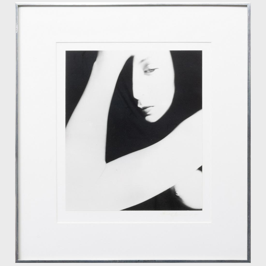 Bill Brandt (1904-1983): London (Nude with Bent Elbow): Bill Brandt (1904-1983): London (Nude with Bent Elbow) Gelatin silver print mounted on card, 1952, printed later, signed on the mount. 13 1/2 x 12 1/2 in. (image), 22 x 19 3/4 in. (frame).