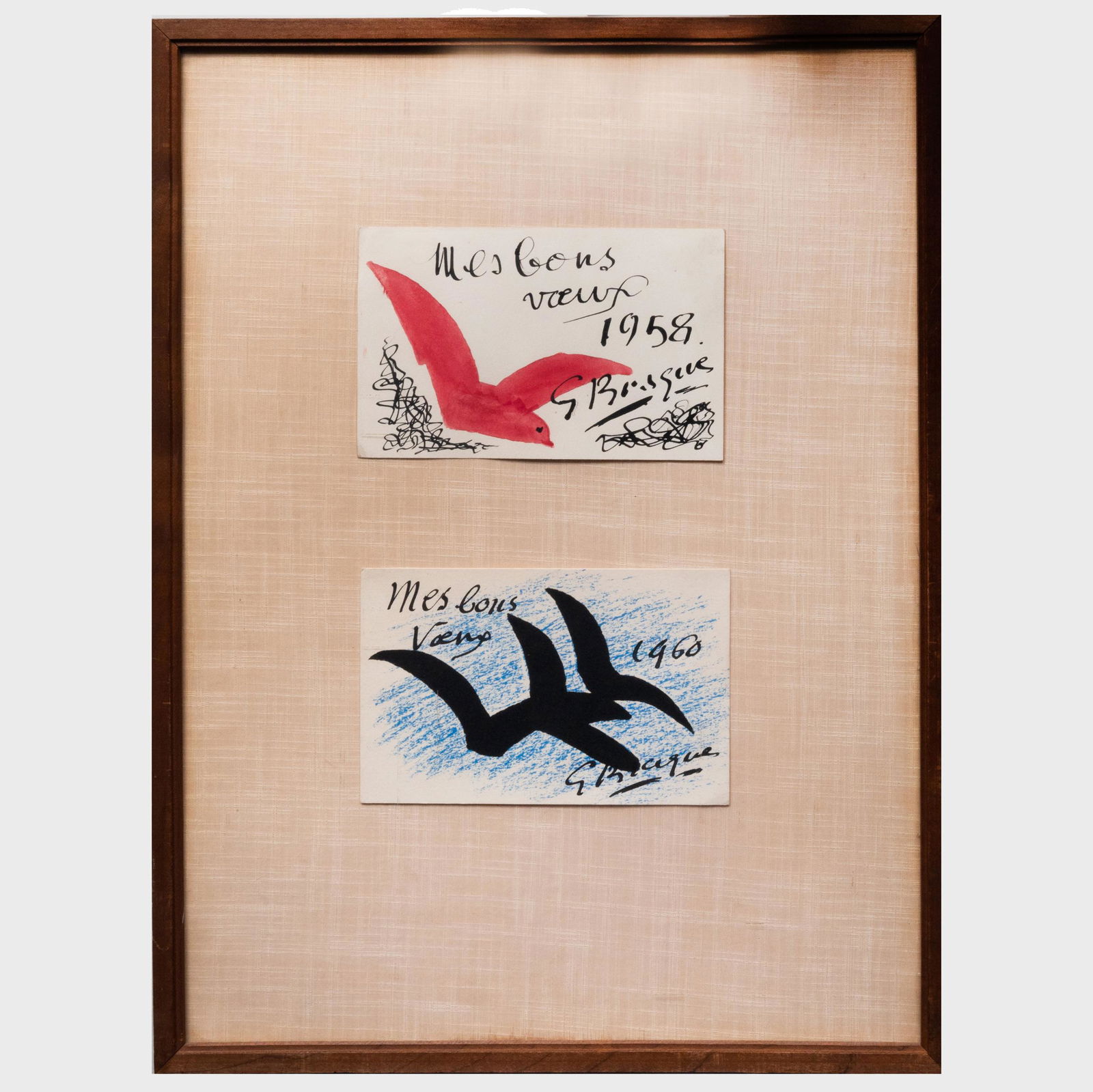 Georges Braque (1882-1963): Two Greeting Cards (1 of 3)