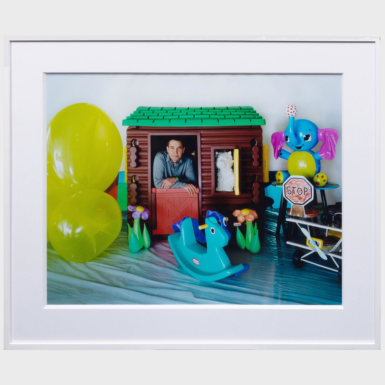 Todd Eberle (b. 1963): Jeff Koons in Ludwig's Playroom: Todd Eberle (b. 1963): Jeff Koons in Ludwig's Playroom Chromogenic print, unmarked. 34 x 40 1/2 in. (sheet), 36 x 43 in. (frame).