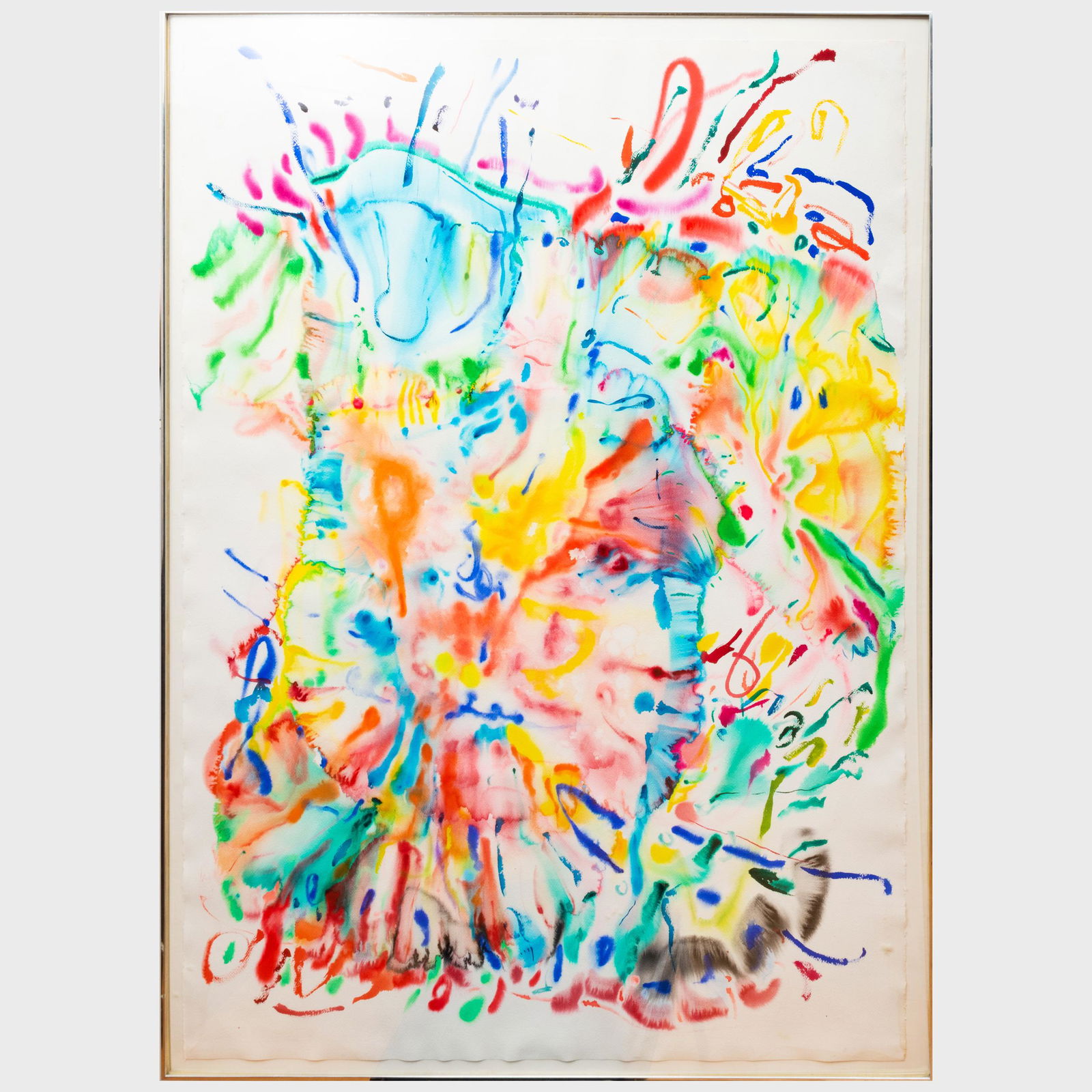 Nancy Graves (1940-1995): Nubium: Nancy Graves (1940-1995): Nubium Watercolor on paper, 1978, signed 'N.S. Graves' and dated upper left, with label from M. Knoedler & Co., NY. 62 x 44 in. (sheet), 65 1/2 x 47 1/2 in. (frame). Exhibite