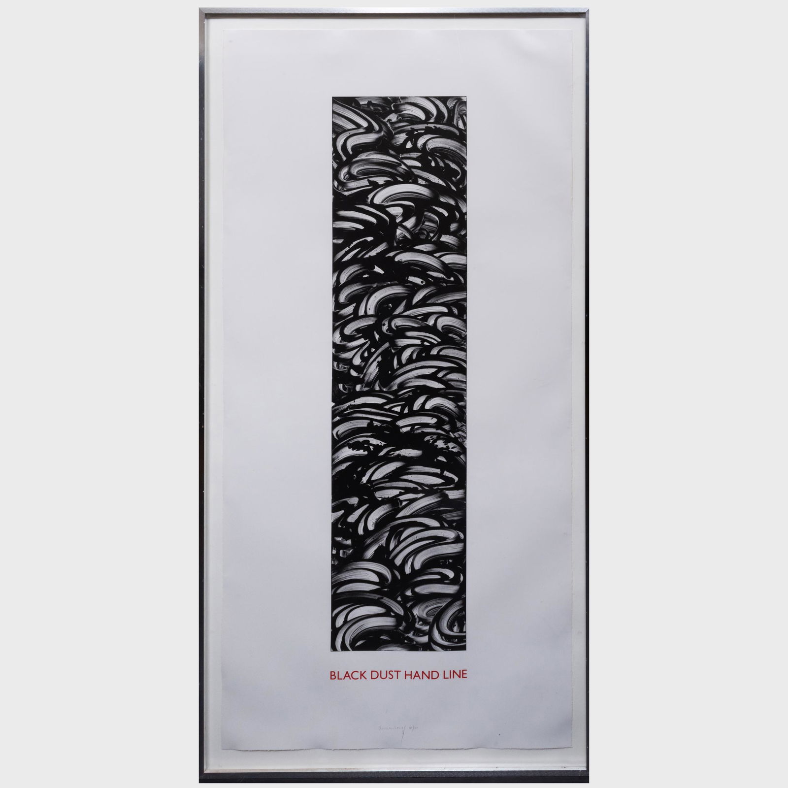 Richard Long (b. 1945): Black Dust Hand Line (1 of 4)