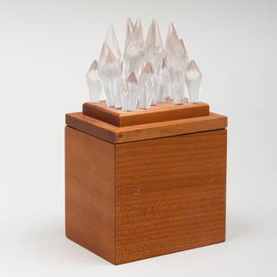 Marina Abramovic (b. 1946): Comb for Spirit Use: Marina Abramovic (b. 1946): Comb for Spirit Use Crystal construction in a wood box, with printed title card, produced for Swarovski. 6 x 3 1/4 x 2 1/2 in.