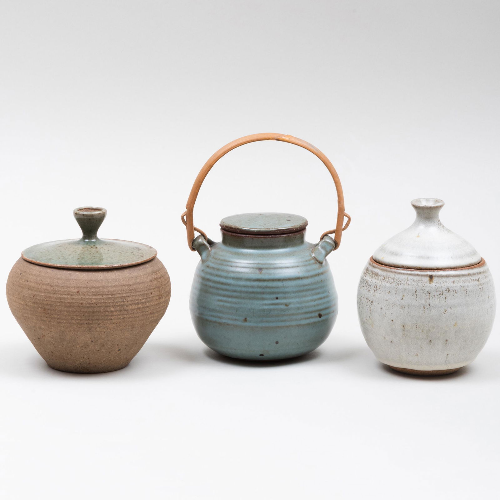 Group of Three Karen Karnes Glazed Earthenware Jars and (1 of 10)