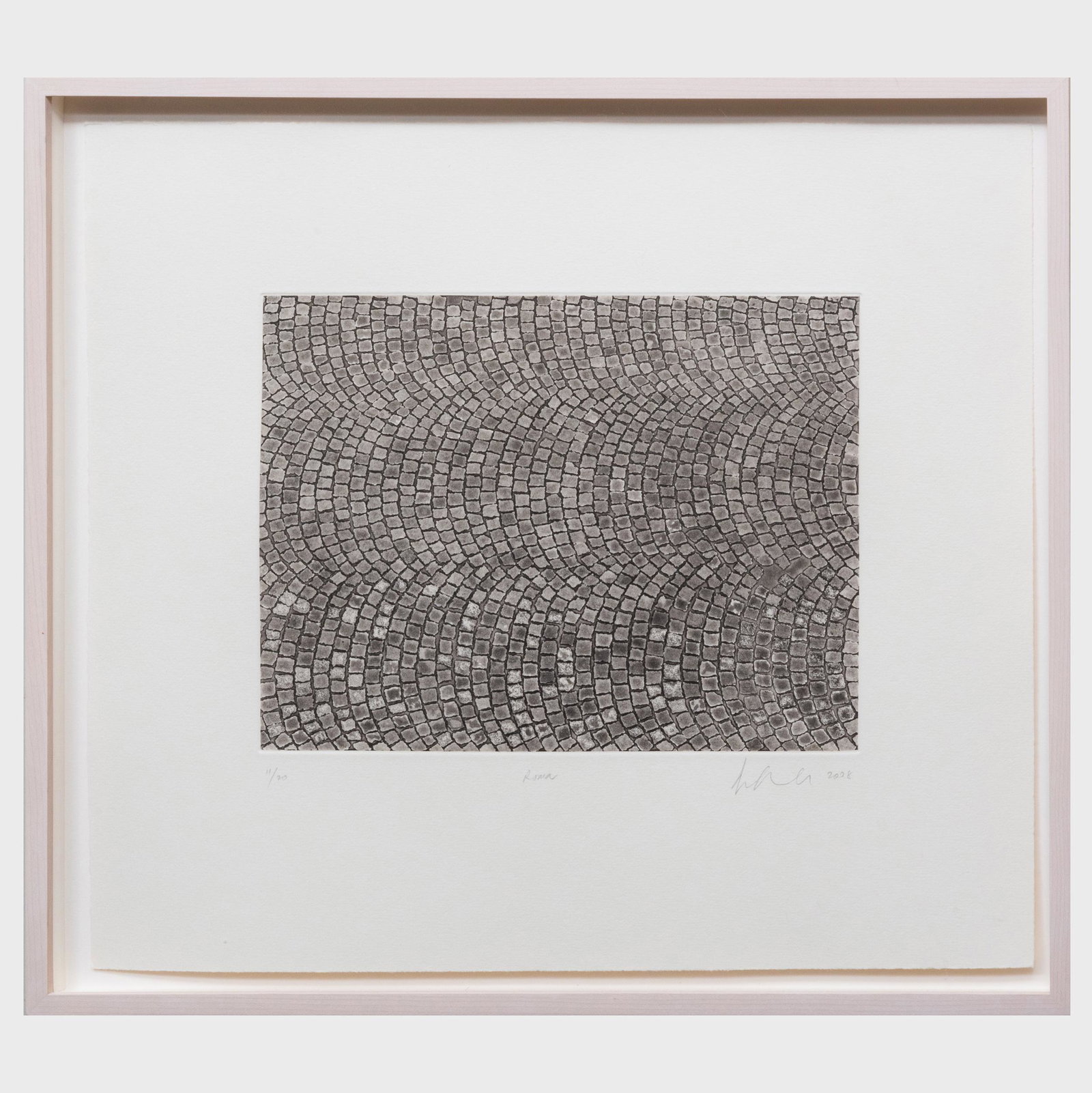 Ann Aspinwall (b. 1976): Roma: Ann Aspinwall (b. 1976): Roma Etching and aquatint in black on wove paper, 2008, signed, titled and dated in pencil, numbered 11/20. 14 x 16 in. (sheet), 15 1/2 x 17 1/2 in. (frame). Property from the