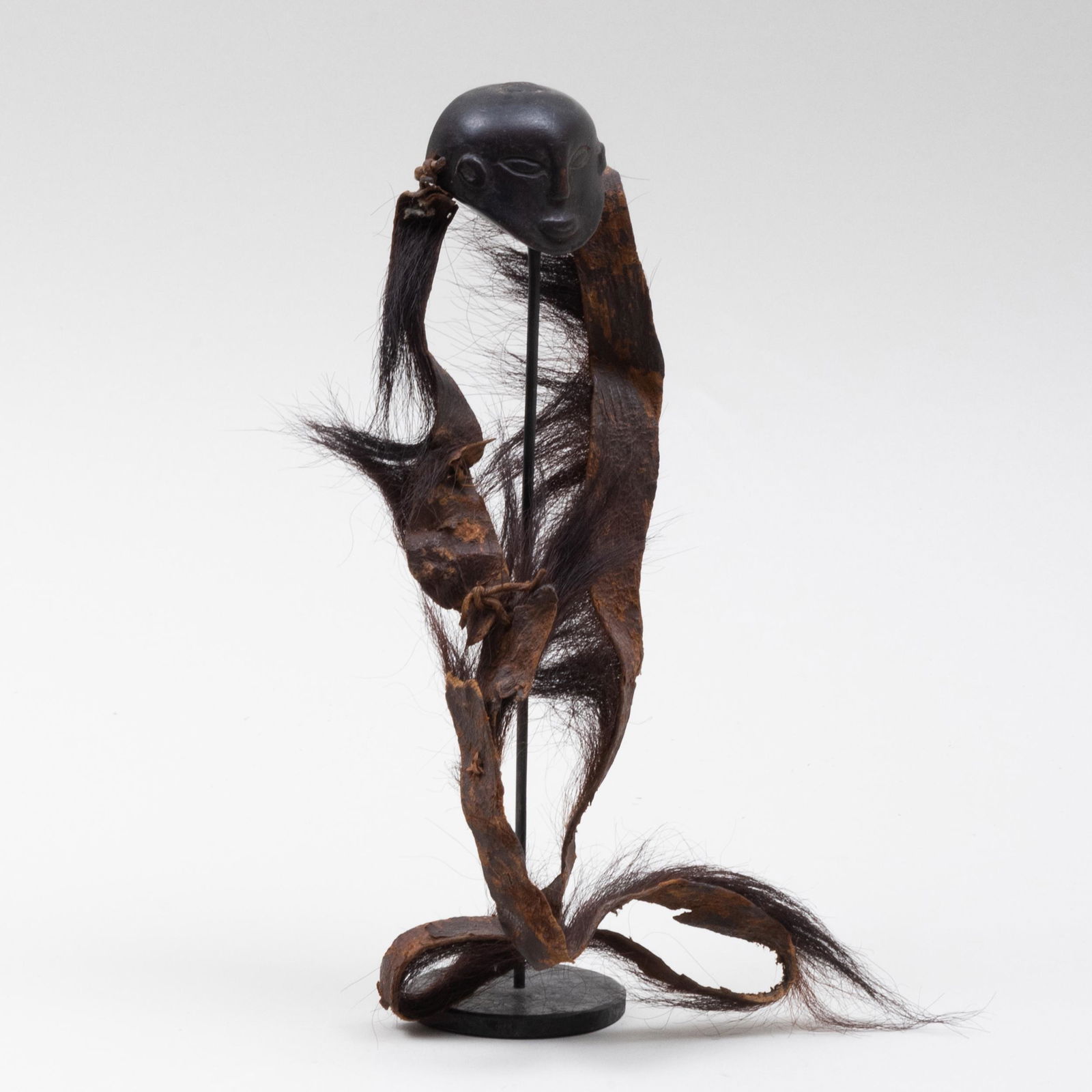 Indonesian Wood and Leather Charm, possibly Bitak (1 of 8)