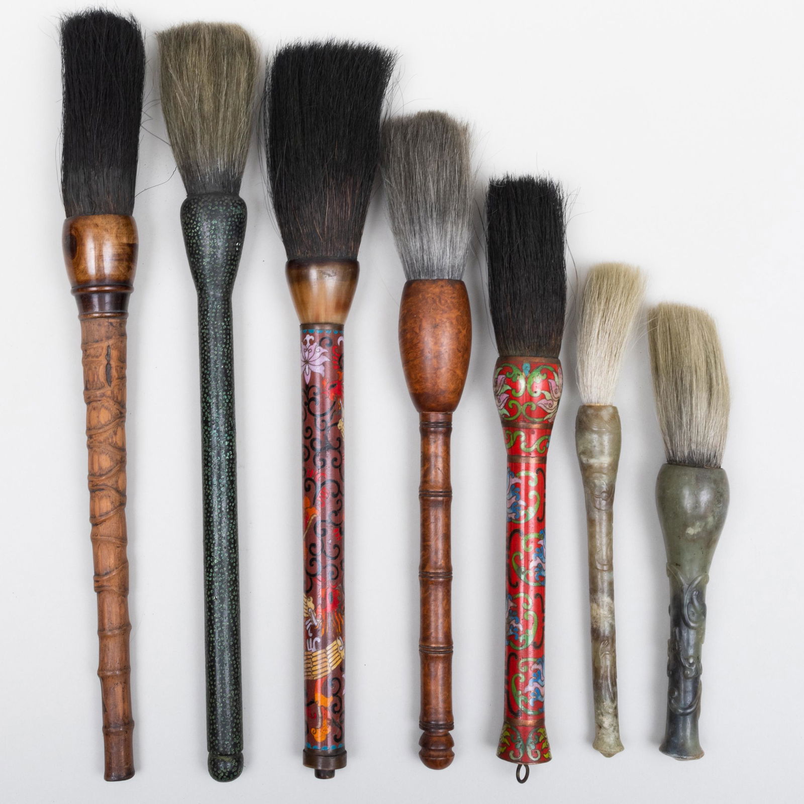 Group of Seven Chinese Calligraphy Brushes (1 of 8)
