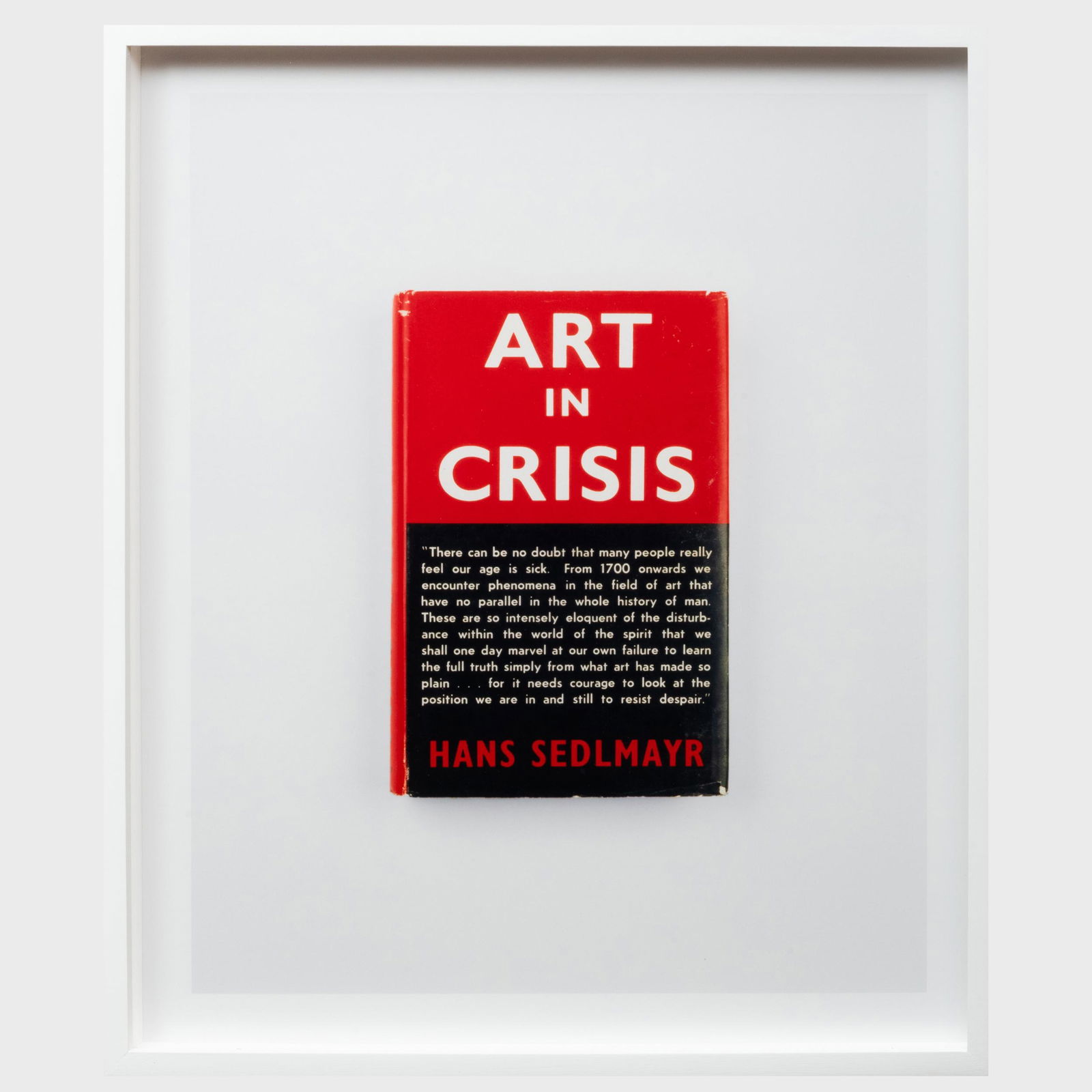 Matthew Higgs (b. 1964): Photograph of a Book (Art in: Matthew Higgs (b. 1964): Photograph of a Book (Art in Crisis) Digital c-print in colors, 2009, unsigned, from the edition of 10, with label from Murray Guy, NY. 17 3/4 x 14 1/2 in. (sheet), 18 3/4 x 1