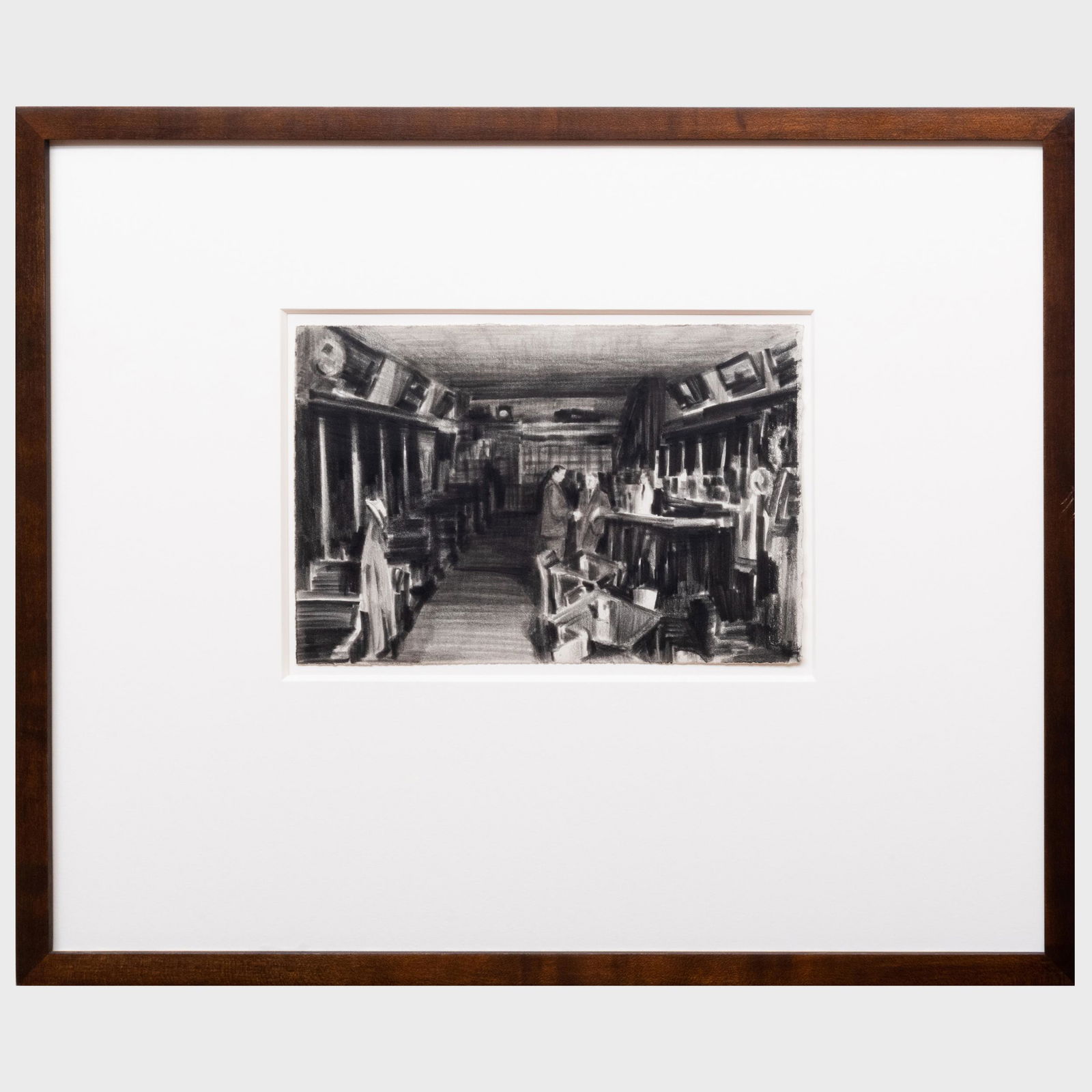 Marcel van Eeden (b. 1965): o.T., Koo-I-Noor auf Bü: Marcel van Eeden (b. 1965): o.T., Koo-I-Noor auf Bütten Charcoal on paper, 2002, presumably signed on the reverse. 7 1/2 x 11 1/8 in. (sheet), 19 1/2 x 23 1/2 in. (frame). A Contemporary Vision: