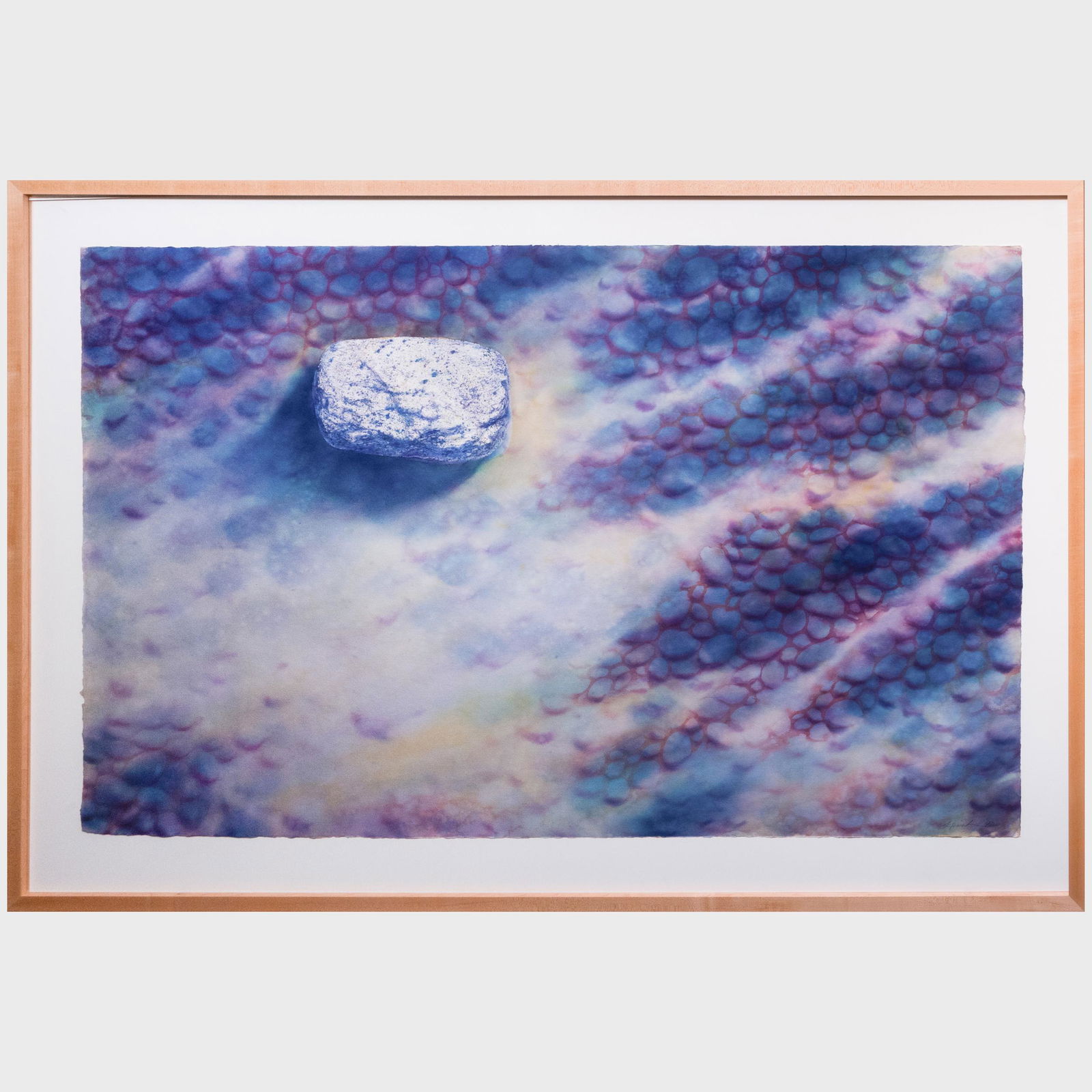 Hiroki Morinoue: River Bed III: Hiroki Morinoue: River Bed III Watercolor on paper, 1990, signed 'Morinoue' and dated lower right. 44 1/4 x 71 1/2 in., 55 x 81 3/4 in. (frame). Anderson Ranch Arts Auction 2005. A Contemporary Vision