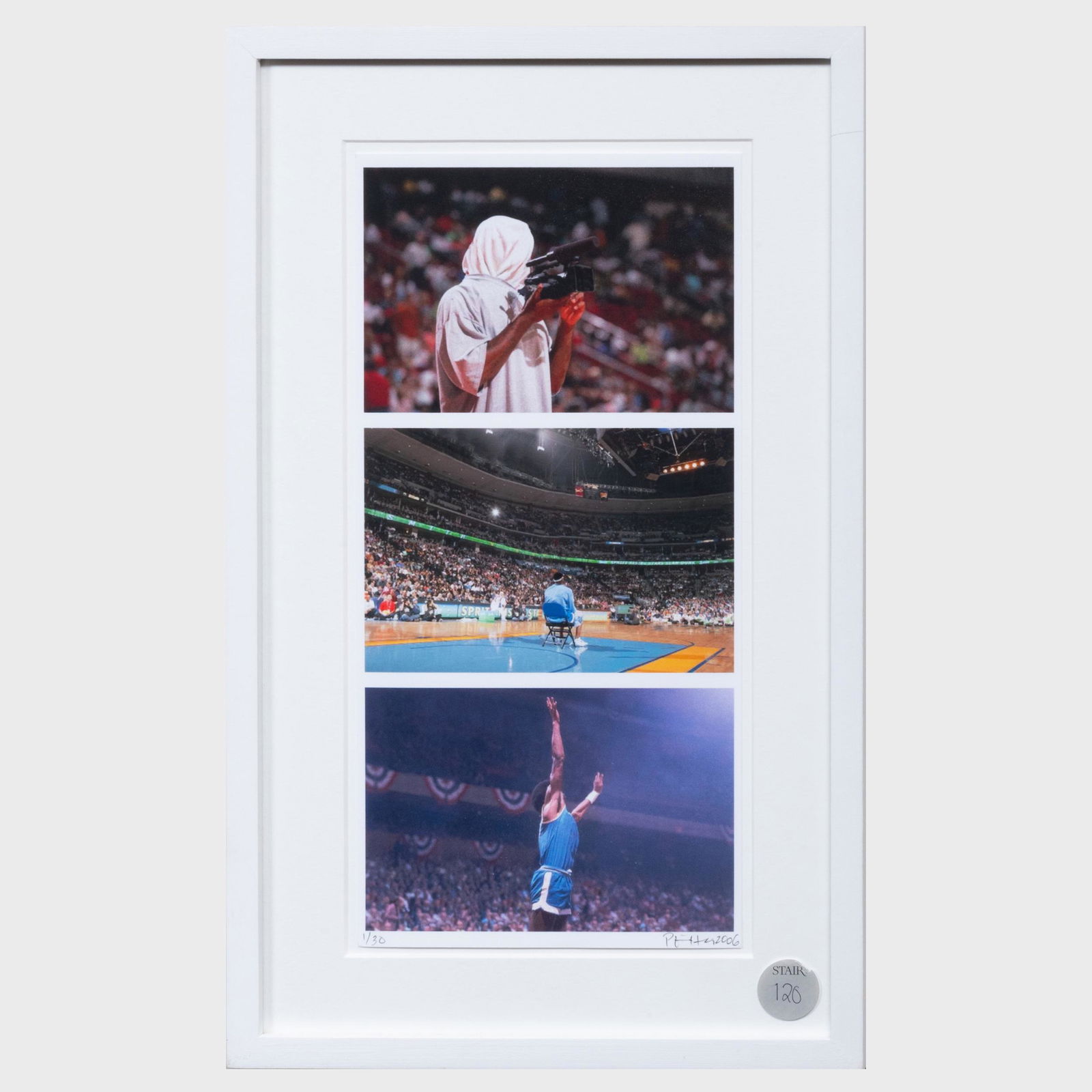 Paul Pfeiffer (b. 1966): Four Horsemen of the: Paul Pfeiffer (b. 1966): Four Horsemen of the Apocalypse # 20, 21 & 22 Three inkjet prints on paper, 2006, signed, dated and numbered 1/30 in pencil. 13 x 6 1/4 in. (sheet), 17 x 10 1/4 in. (frame). A