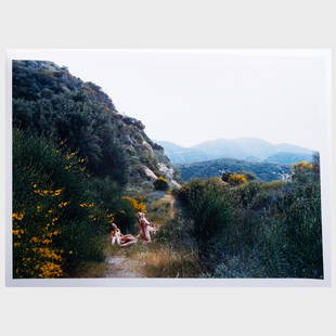 Justine Kurland (b. 1969): The Family: Justine Kurland (b. 1969): The Family Chromogenic print, 2002, signed on a label from the Institute of Contemporary Art. 16 x 20 in. (sheet), unframed. Institute of Contemporary Art, NY. A Contemporar