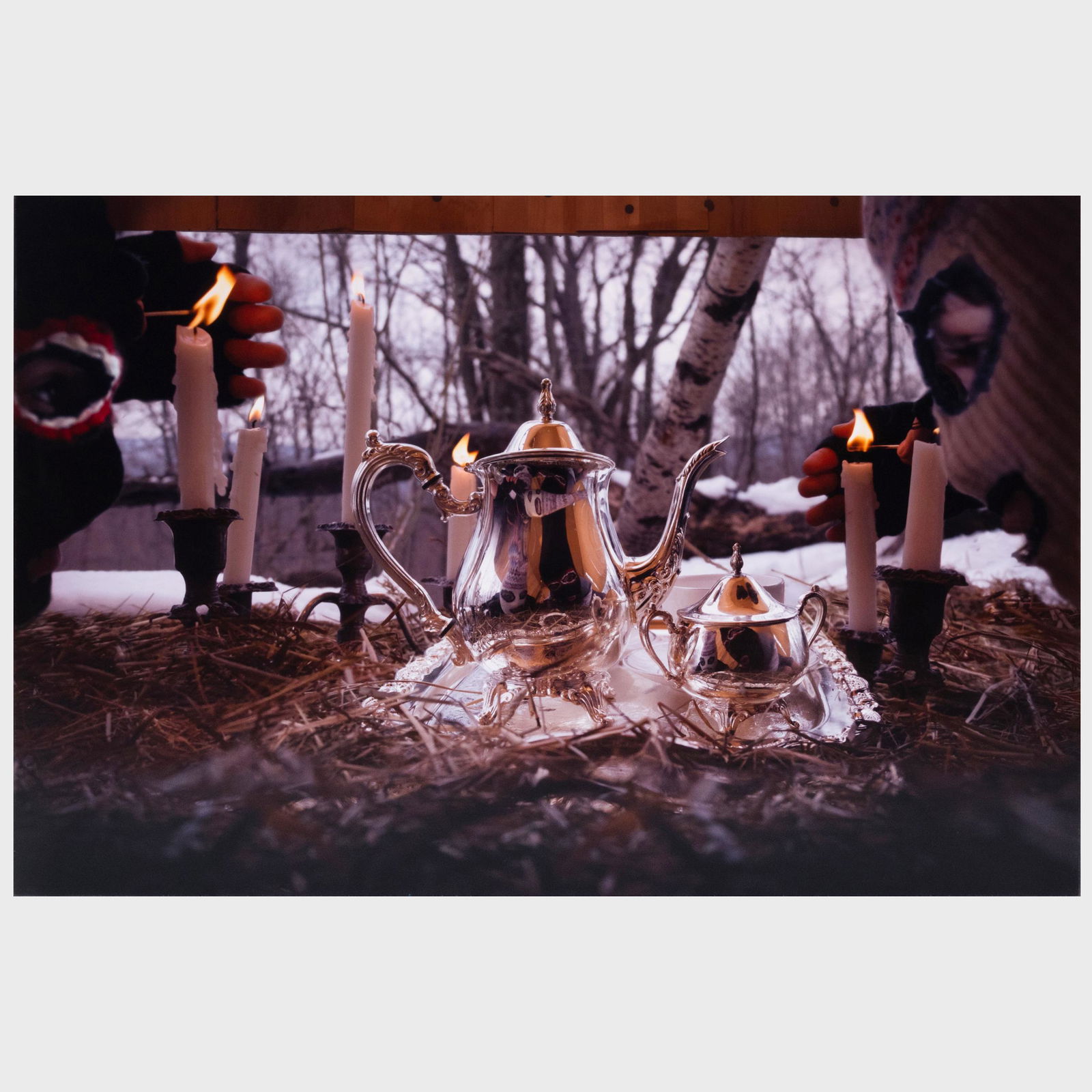 Anthony Goicolea (b. 1971): Still Life with Tea: Anthony Goicolea (b. 1971): Still Life with Tea Chromogenic print on aluminum, 2004, unsigned. 40 x 60 in., unframed. A Contemporary Vision: Works from the Melva Bucksbaum Collection Sold to Benefit A