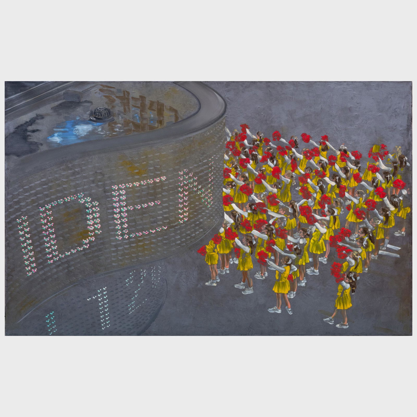 Ena Swansea (b. 1966): Identity: Ena Swansea (b. 1966): Identity Oil and graphite on linen, 2006, signed 'Swansea', titled and dated on the reverse. 60 x 102 in., unframed. Exhibited: The Granary, Sharon, CT, The Distaff Side,&#