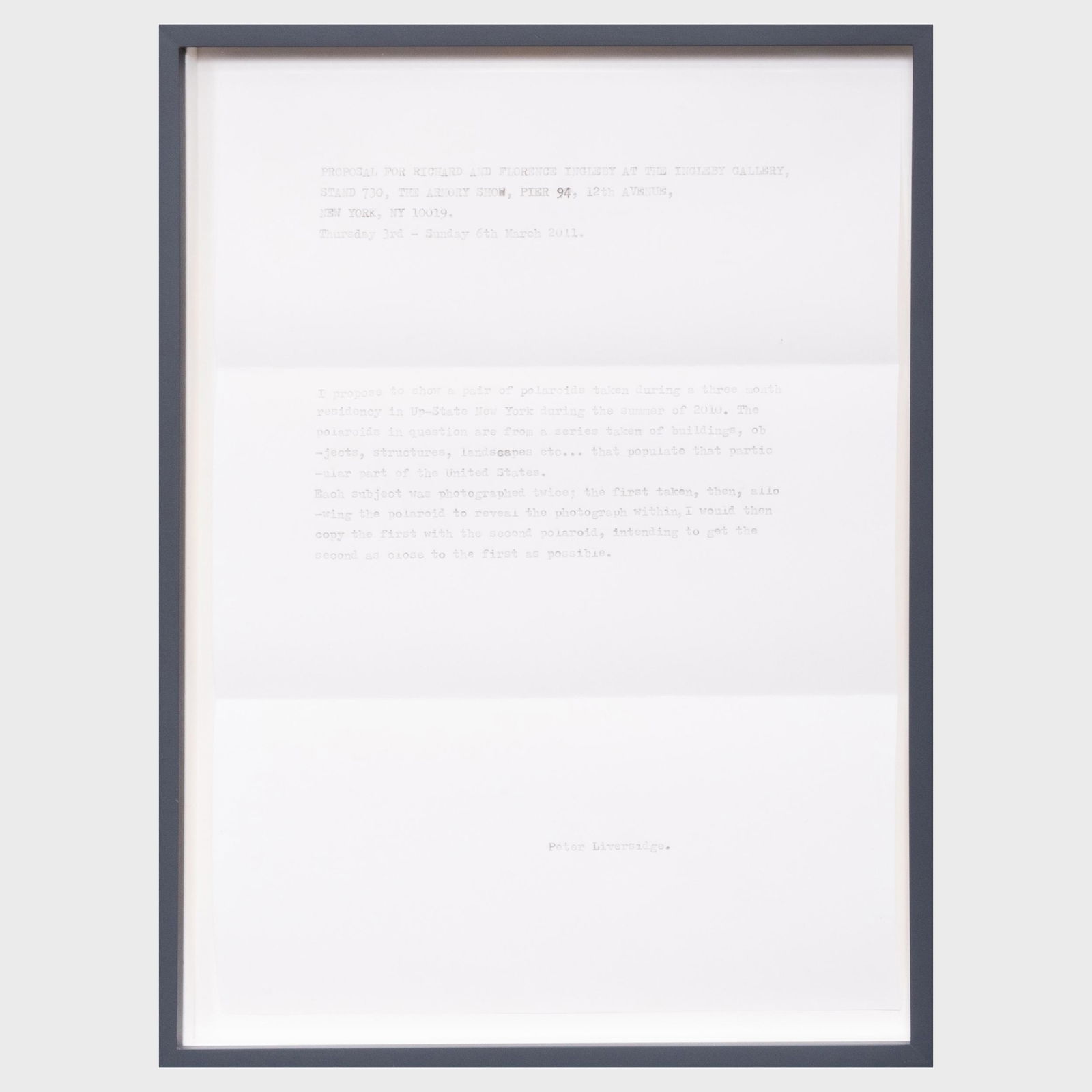 Peter Liversidge (b. 1973): Armory Proposals (1 of 18)