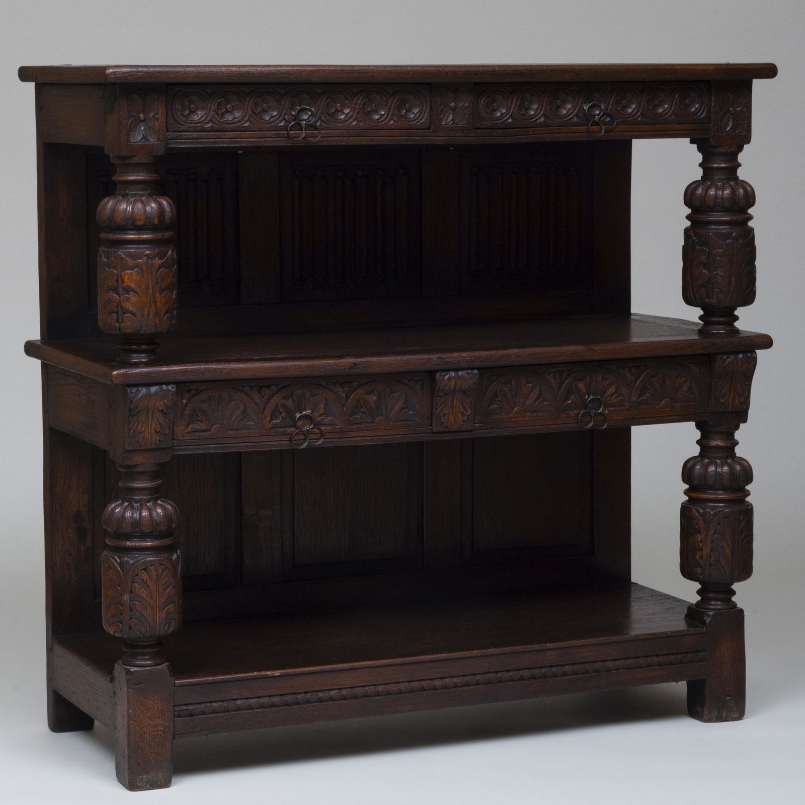 William and Mary Style Carved Oak Sideboard (1 of 9)