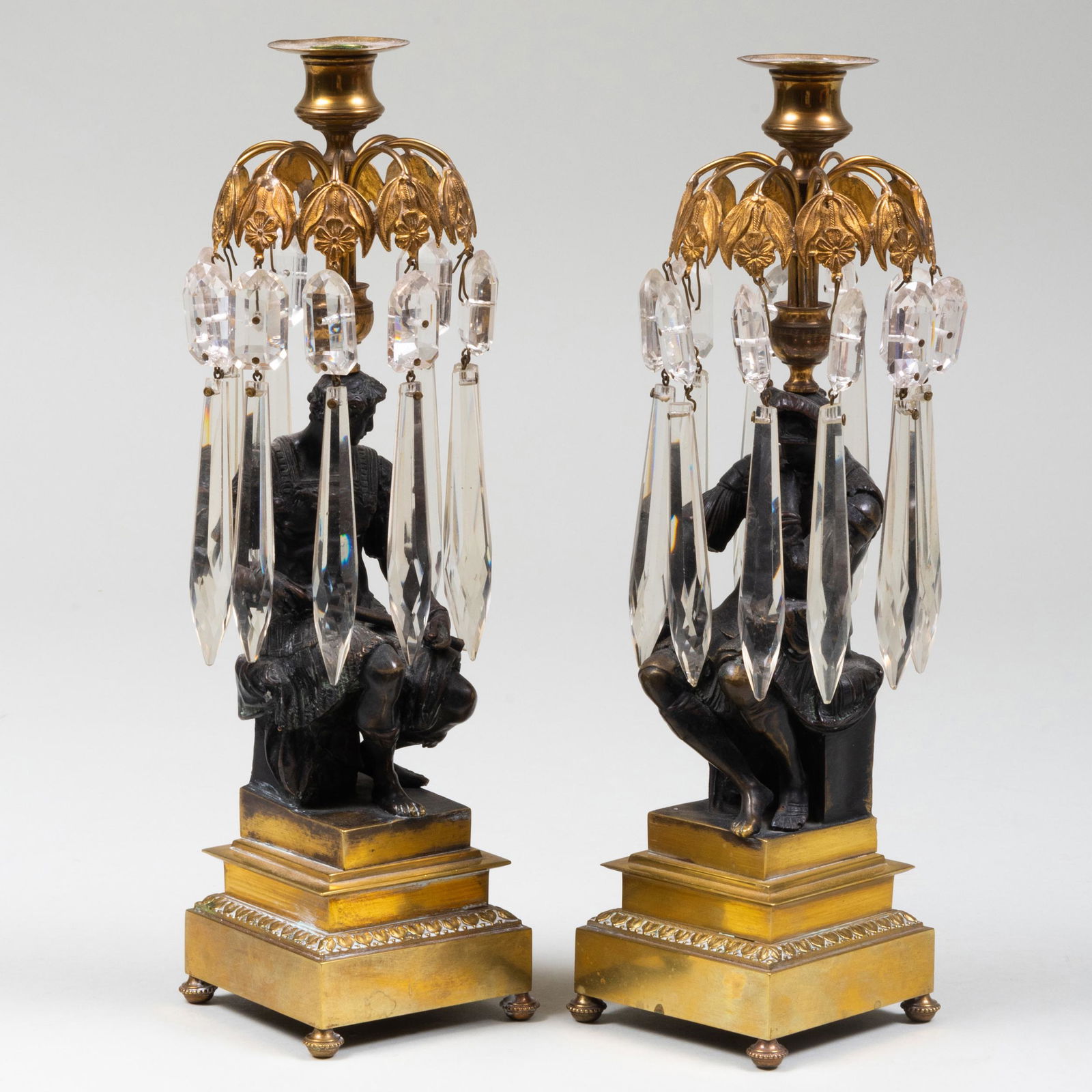 Pair of Victorian Bronze Figural Candelabra (1 of 6)