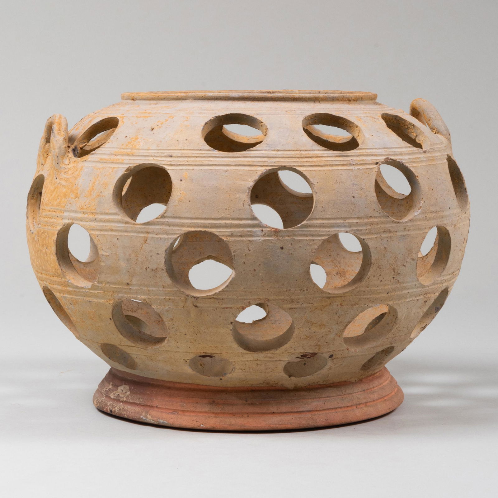 Round Chinese Grey Pottery Proto Porcelain Style Vessel (1 of 6)