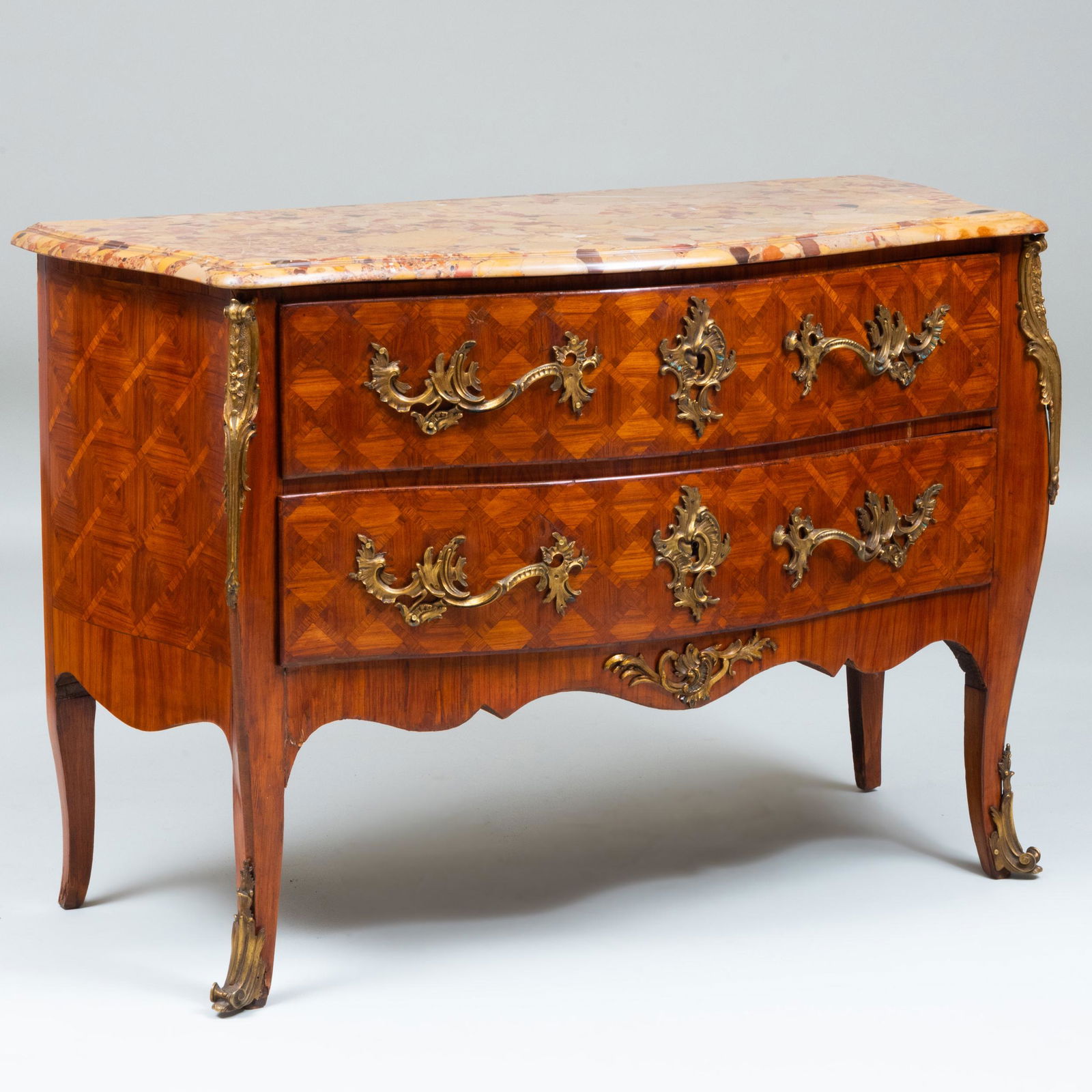 Louis XV Style Ormolu-Mounted Kingwood Parquetry (1 of 8)