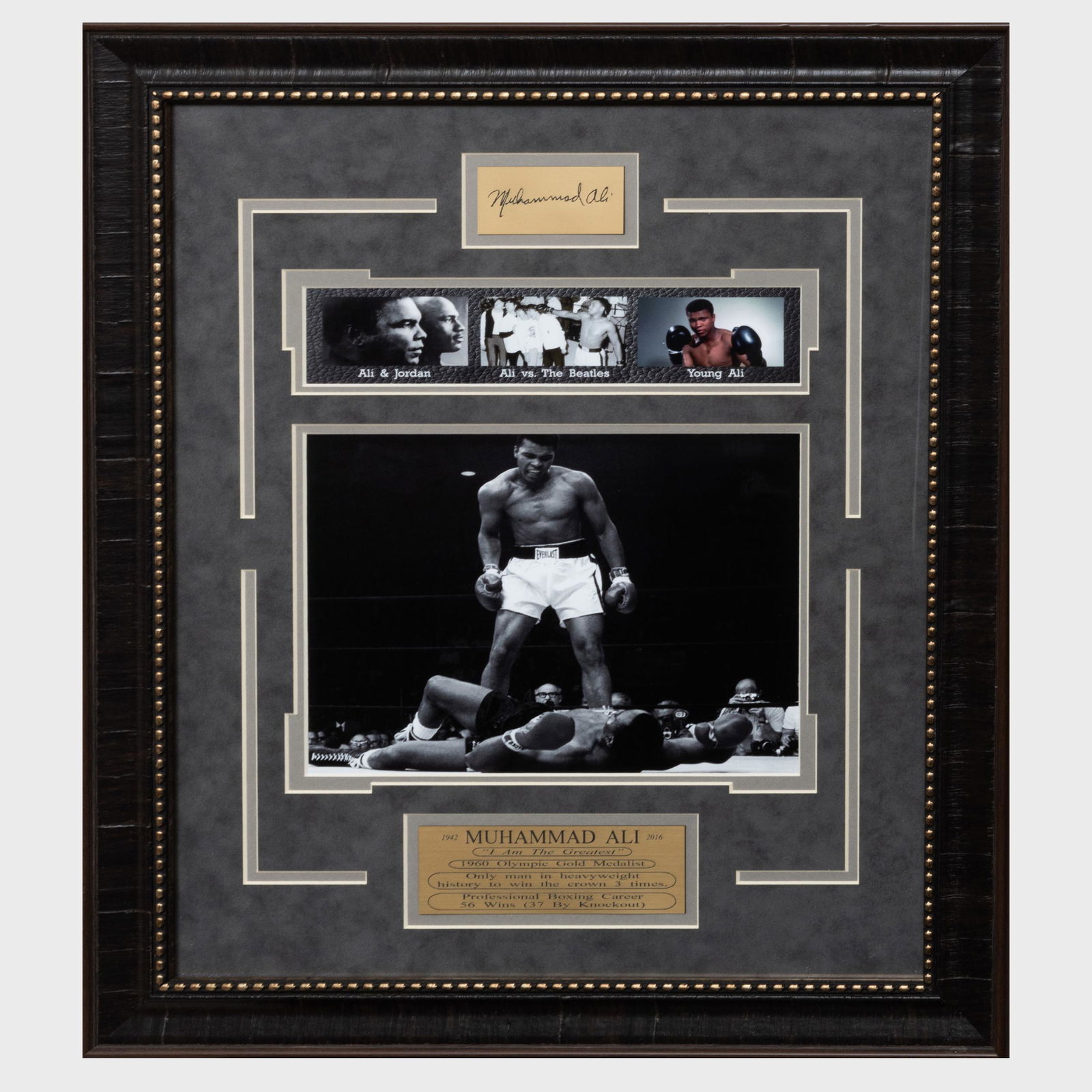 Muhammad Ali Photographs and Brass Plaque (1 of 3)