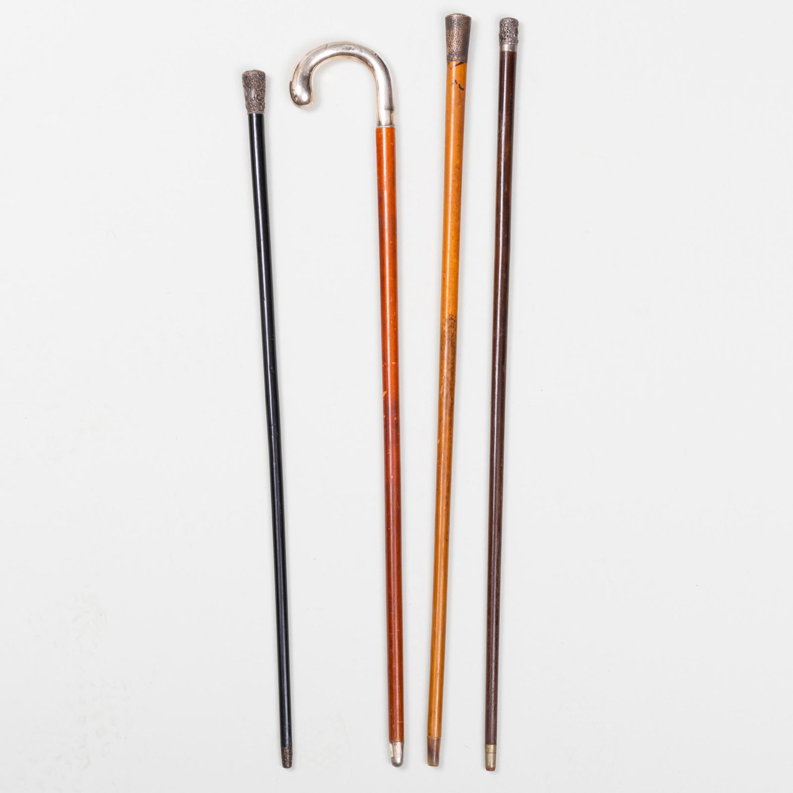 Four Silver-Mounted Walking Sticks (1 of 8)