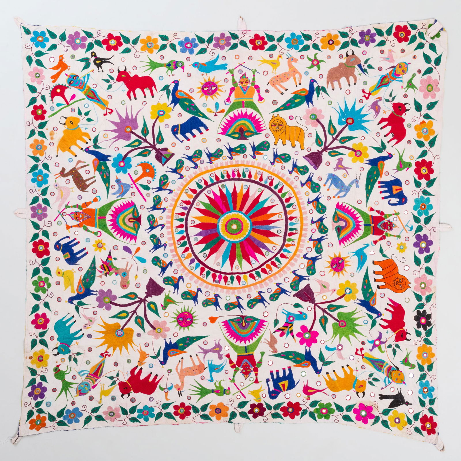 Anglo Indian Embroidered Hookah Ceiling Cover and a (1 of 15)