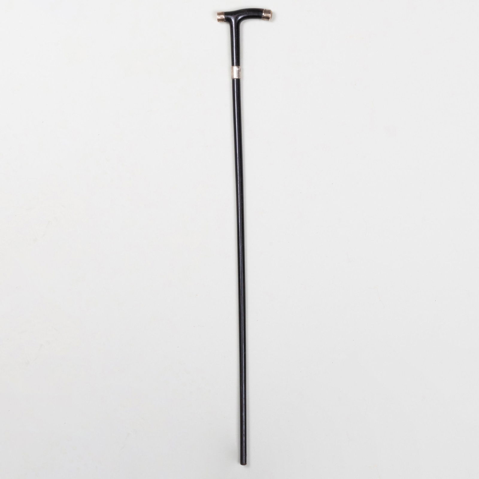English Silver-Mounted Ebonized Walking Stick Inset (1 of 5)