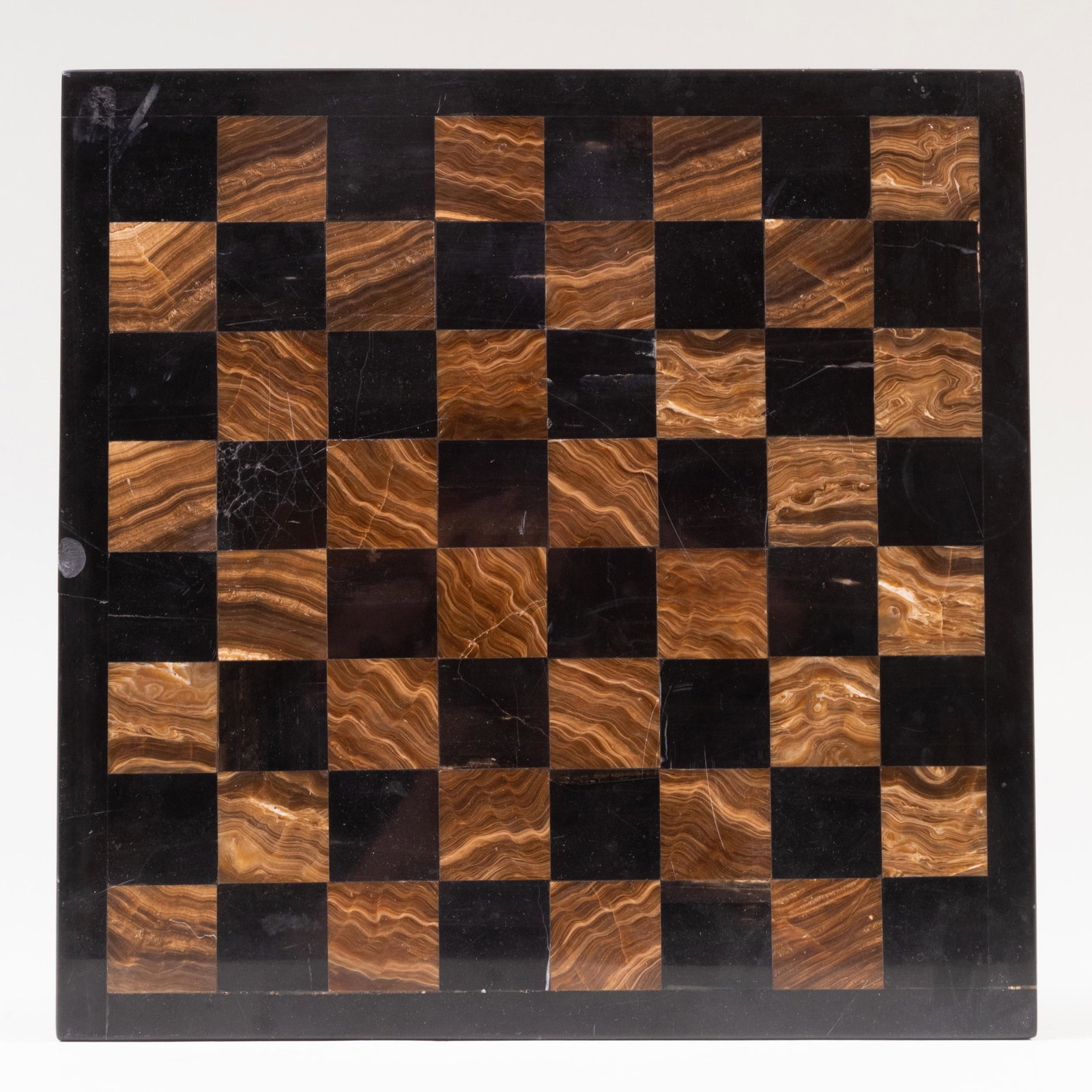 Hardstone Game Board: Hardstone Game Board 14 3/8 x 14 1/4 in. Property from the Collection of Niall Smith