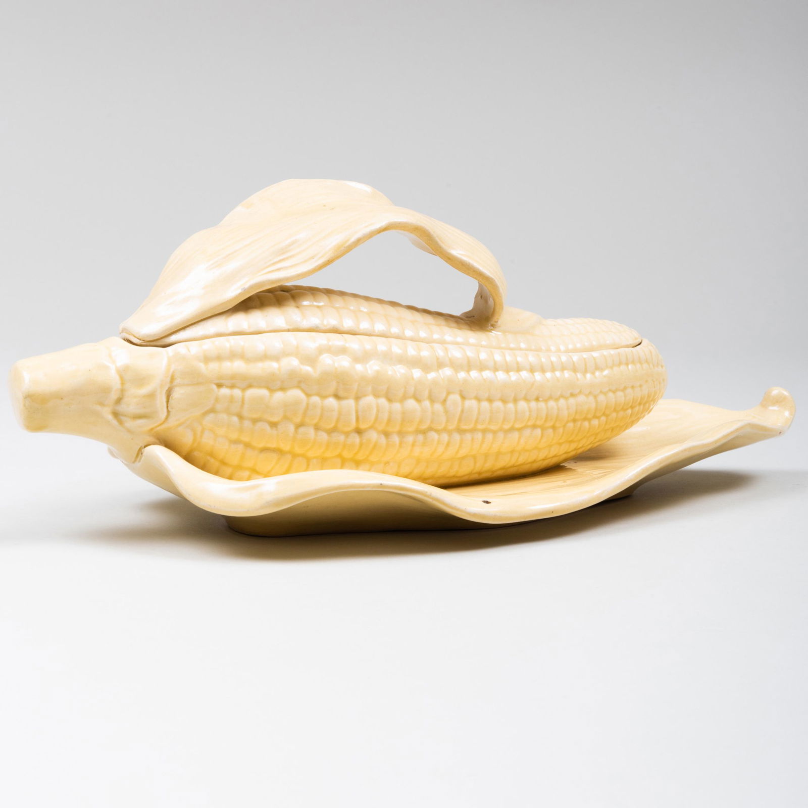 Yellow Glazed Ceramic Corn Form Box (1 of 9)