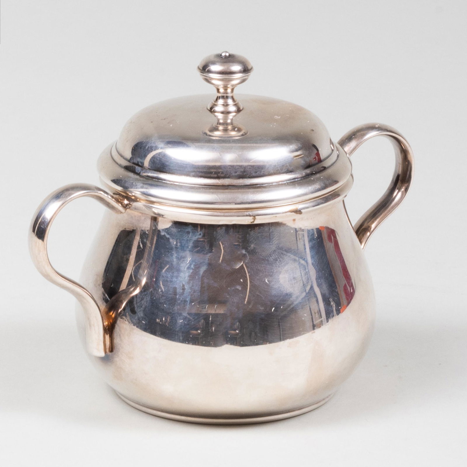 Christofle Silver Plate Sugar Bowl and Cover: Christofle Silver Plate Sugar Bowl and Cover 4 3/8 x 5 3/4 x 3 3/4 in.