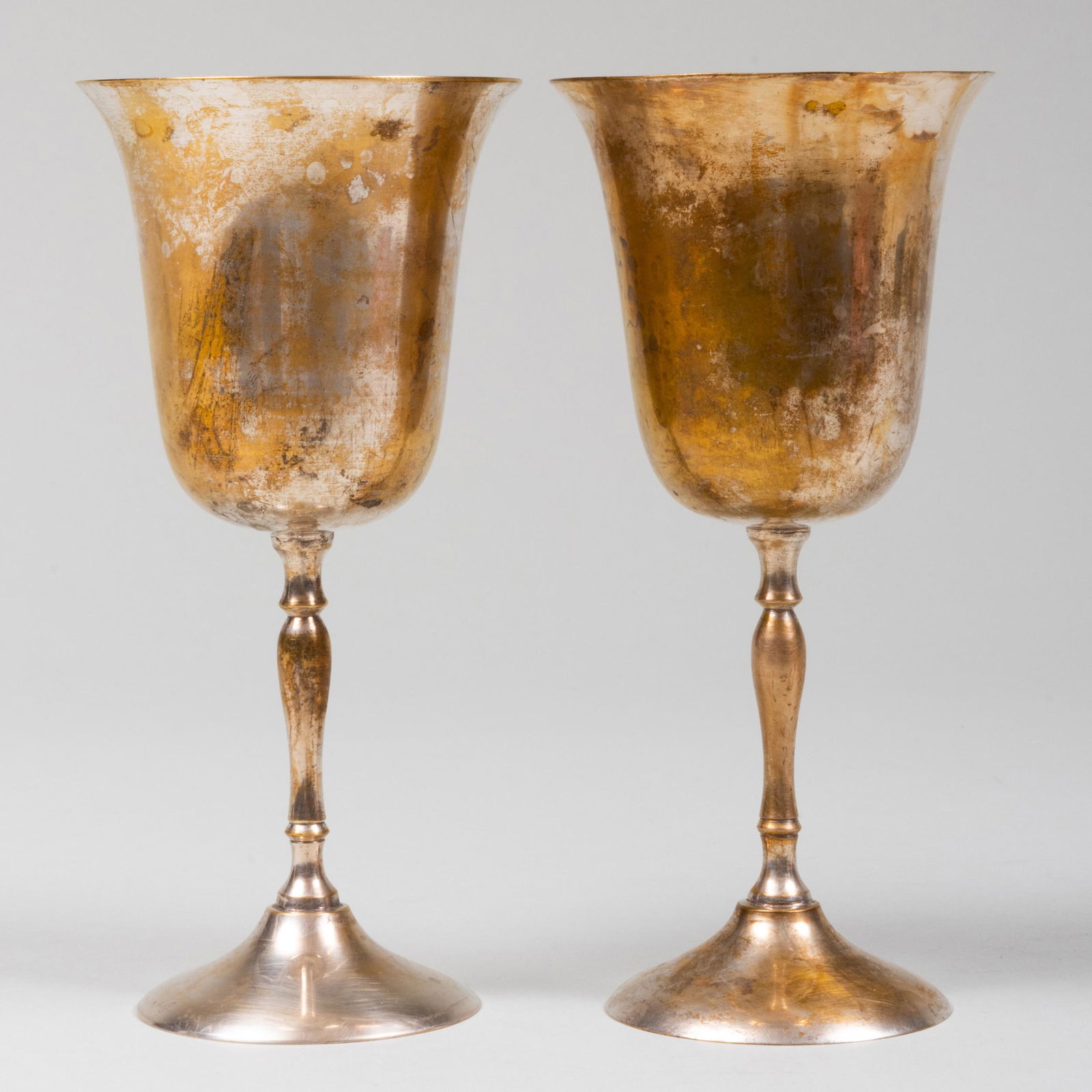 Pair of Silver Plate Goblets (1 of 5)