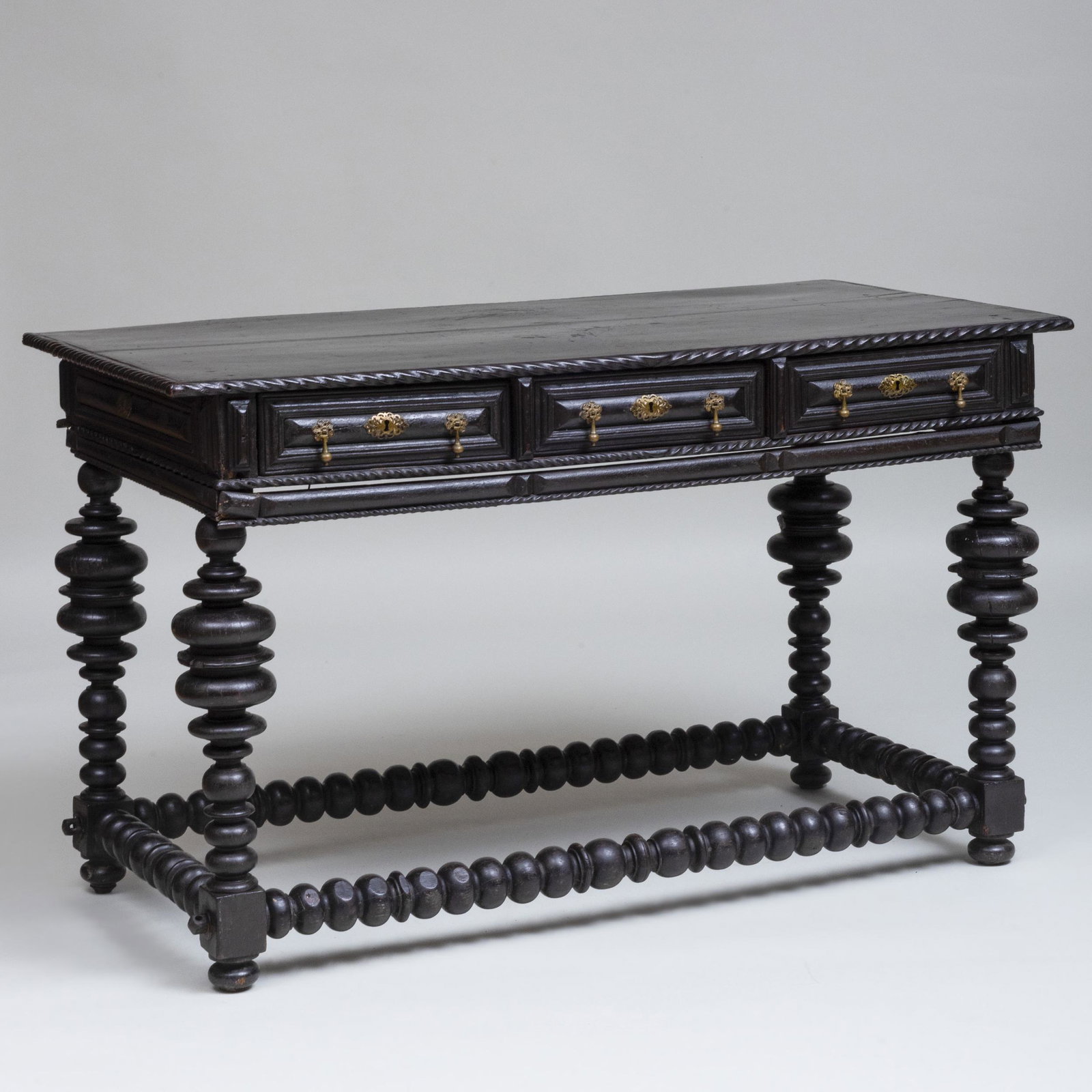 Portuguese Metal-Mounted Ebonized Center Table (1 of 17)