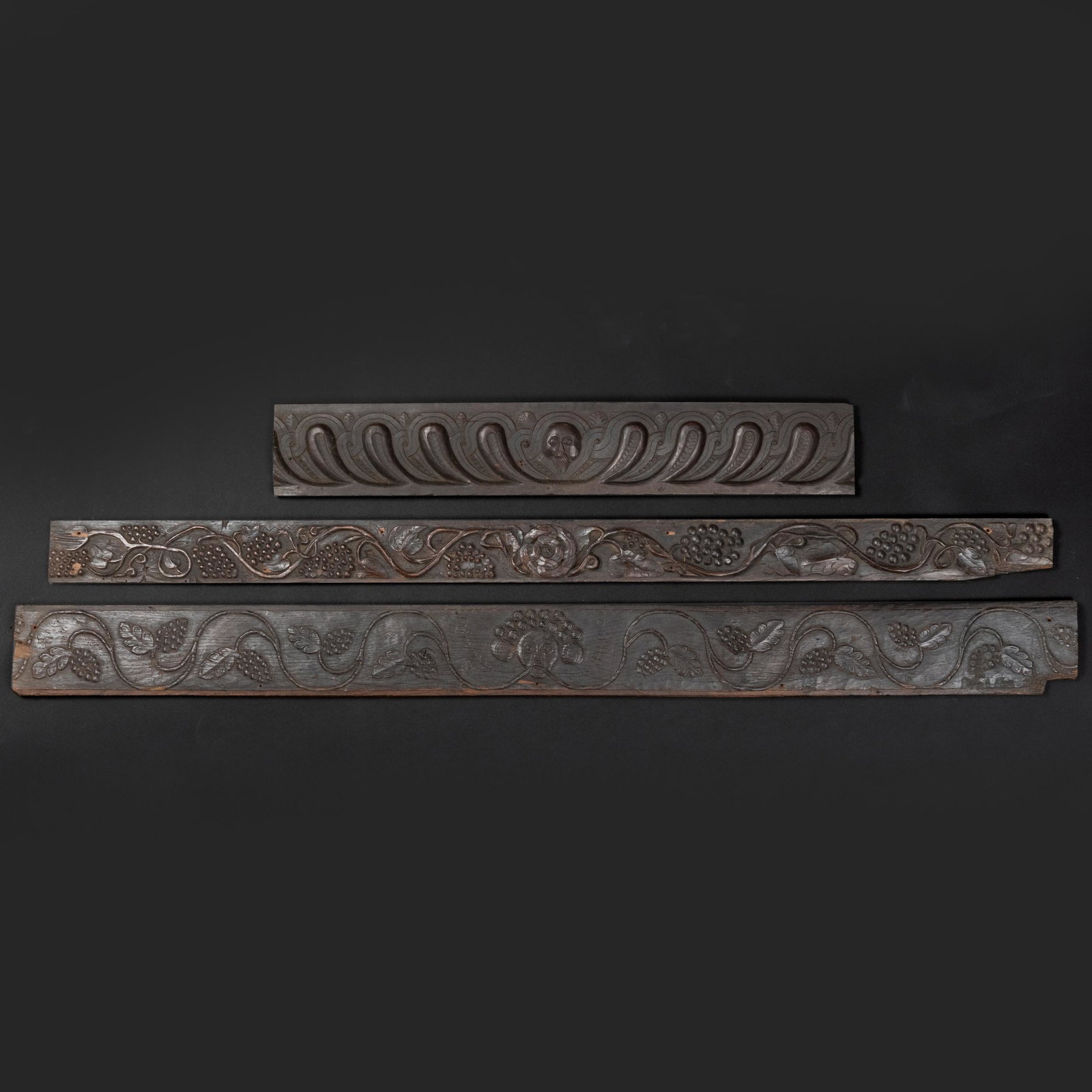 Three Carved Oak Architectural Fragments, Possibly (1 of 2)