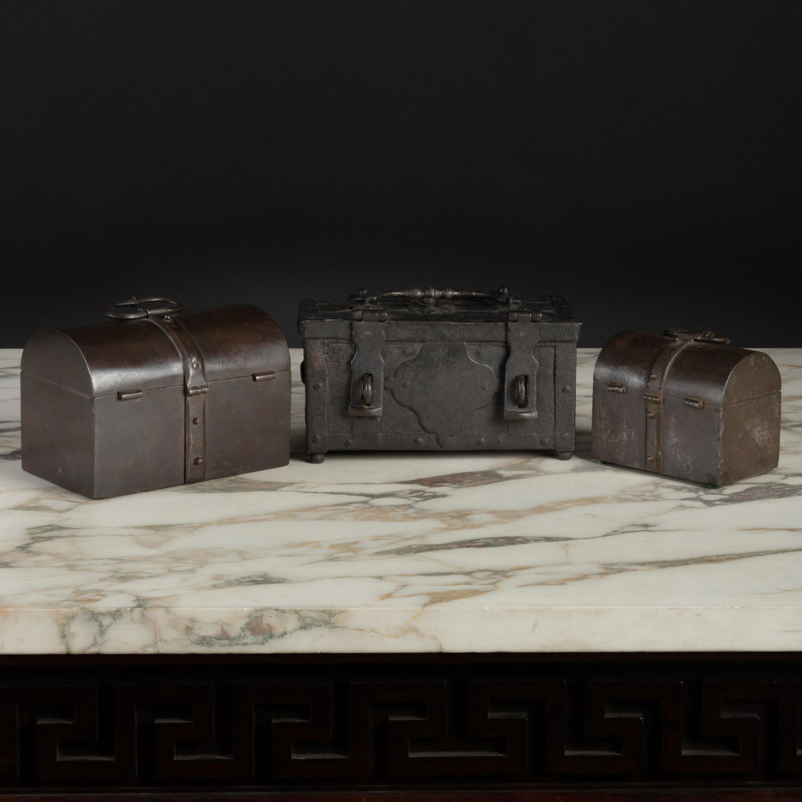 Three Spanish Baroque Wrought-Iron Caskets (1 of 20)