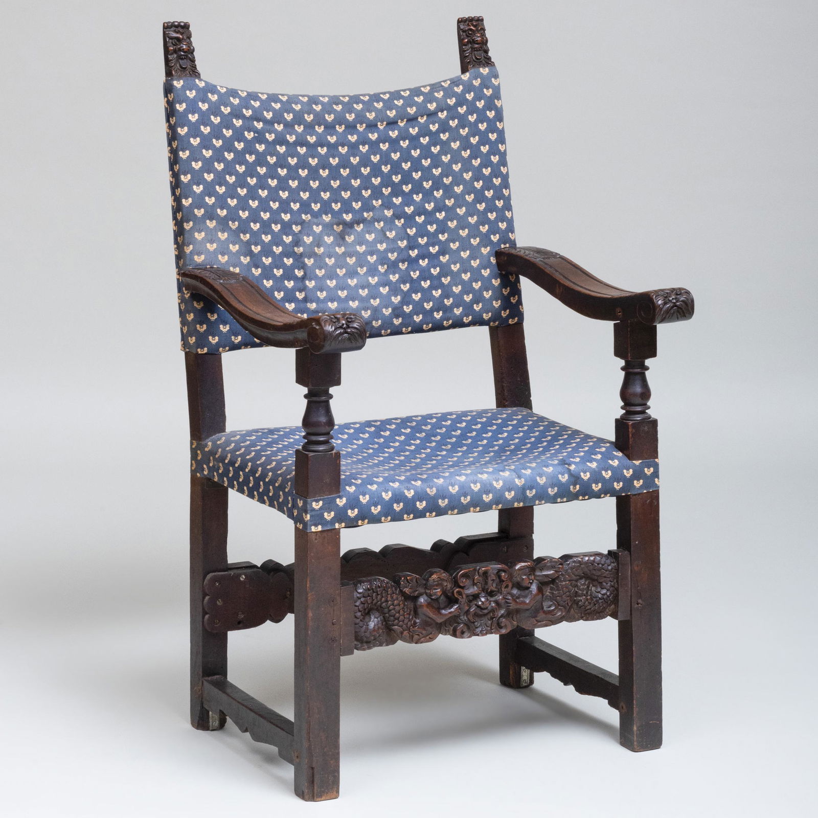 Italian Renaissance Style Walnut Armchair (1 of 11)