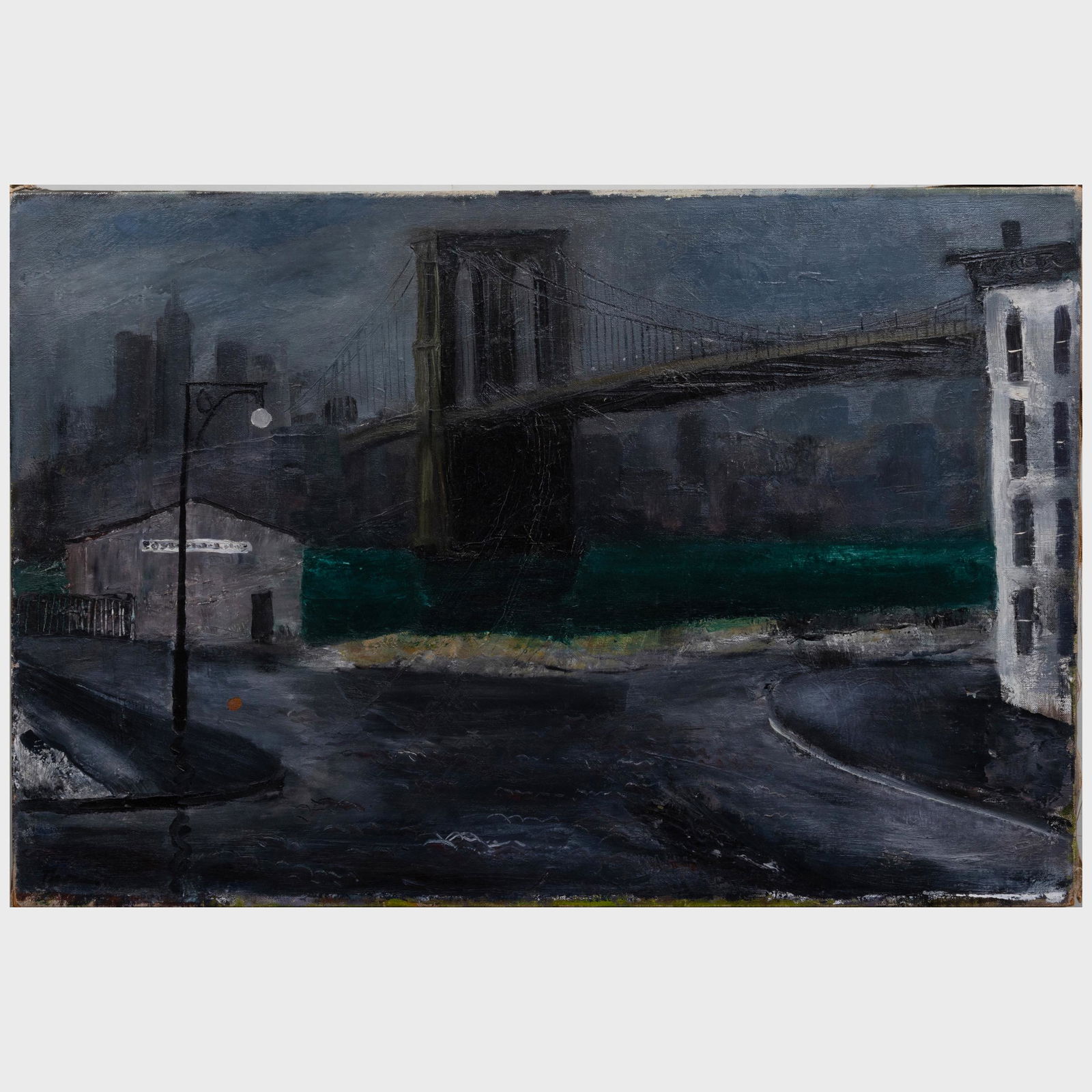 William Thon (1906-2000) : Dusk, East River (1 of 3)