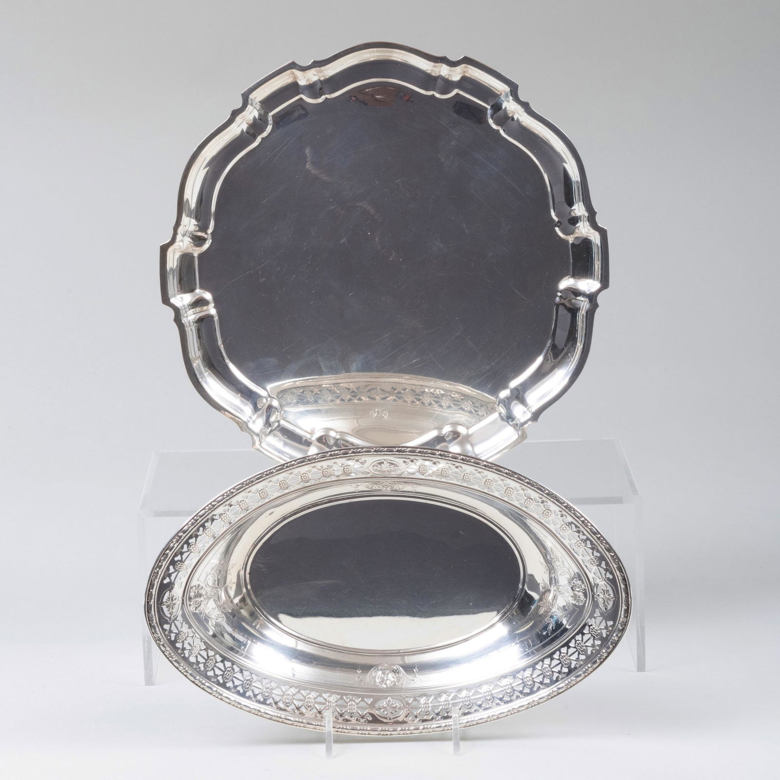 American Silver Basket and a Silver Salver (1 of 7)