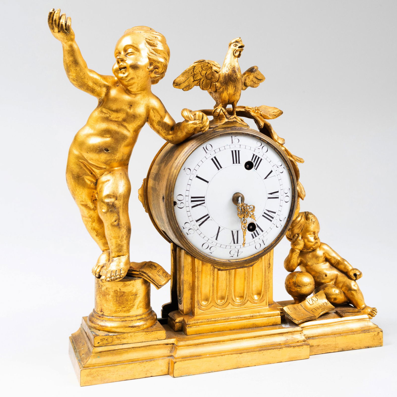 Louis XVI Style Gilt-Metal Mantel Clock (1 of 10)