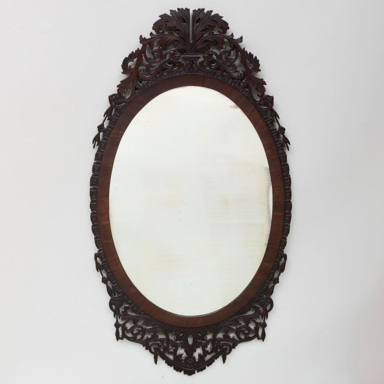 Victorian Mahogany Oval Mirror (1 of 2)