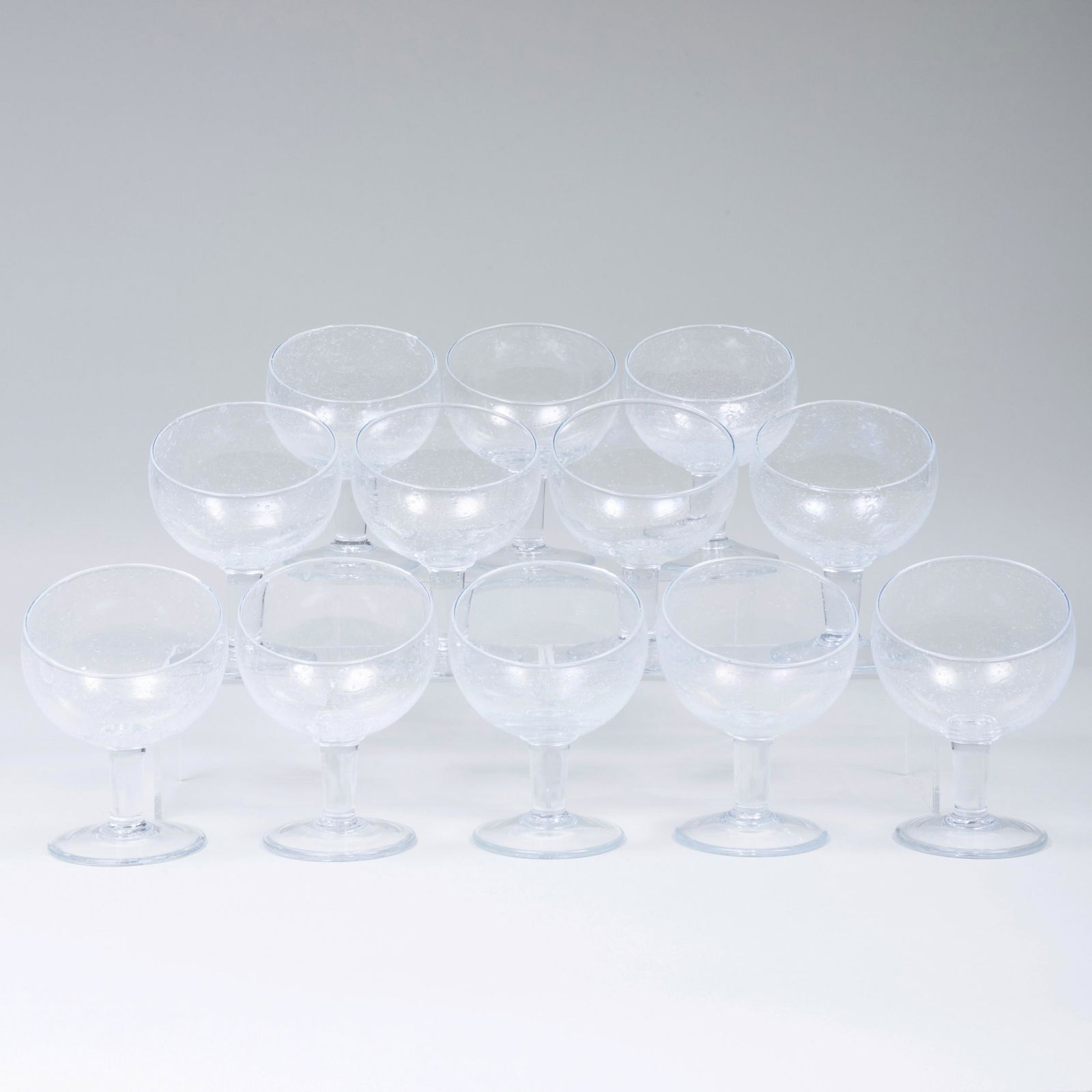 Set of Twelve Seed Bubble Glass Sorbet Cups (1 of 8)