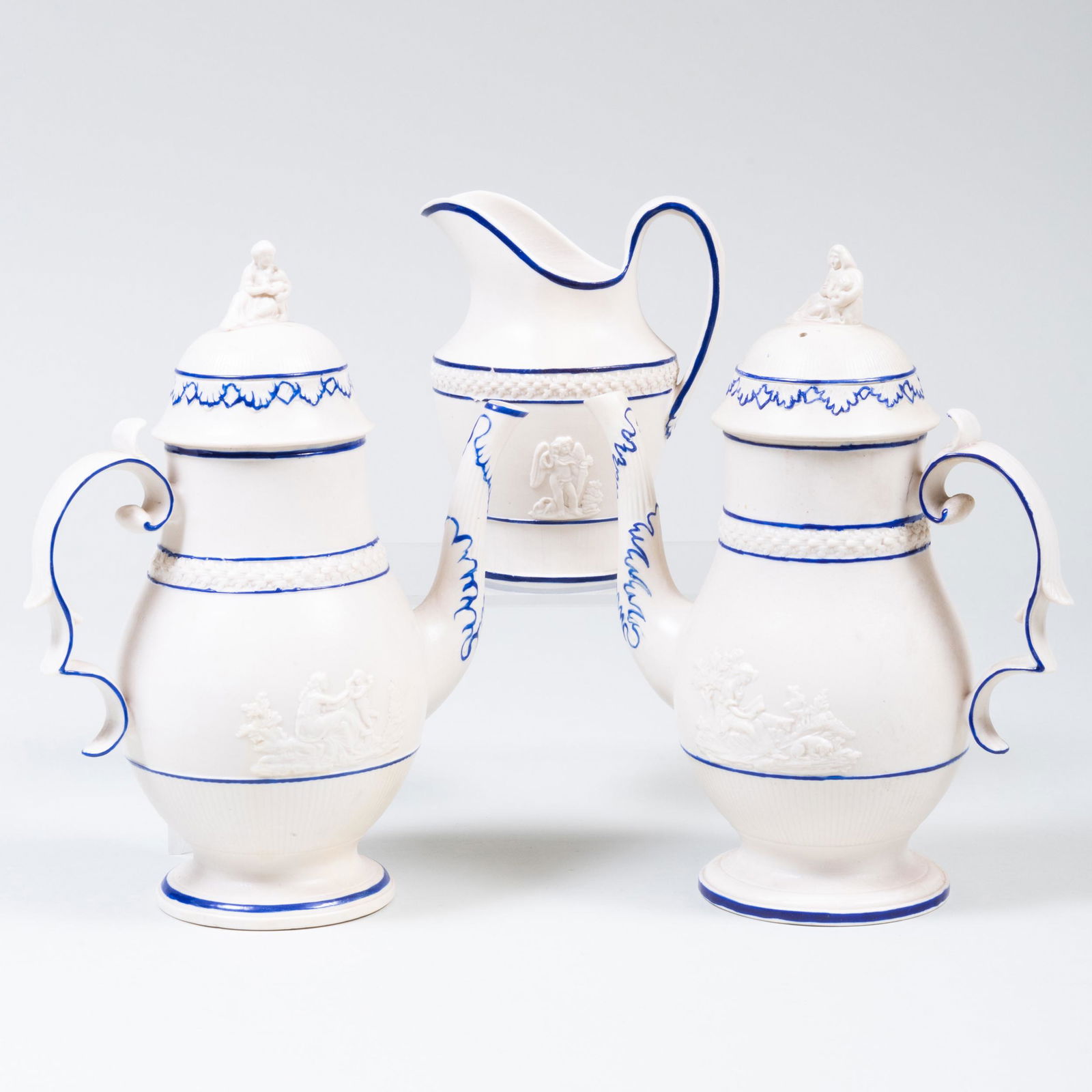 Group of Three Castleford Type Pottery Coffee Wares (1 of 13)