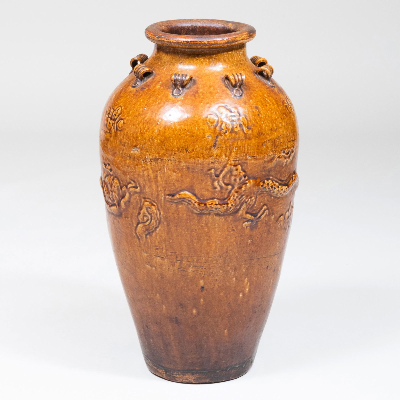 Large Thai Brown Glazed Earthenware Storage Jar (1 of 6)