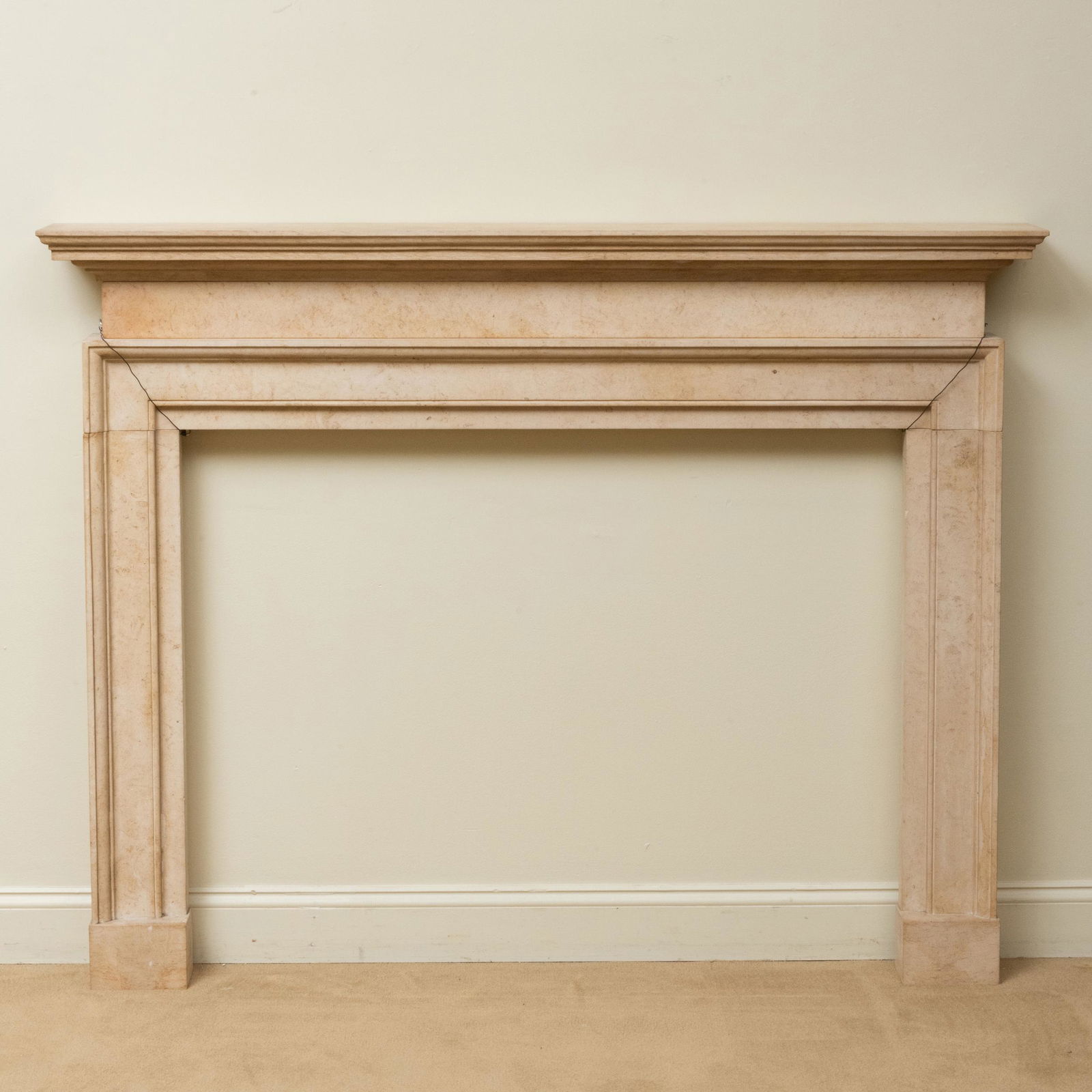 English Waxed Limestone Mantelpiece (1 of 5)
