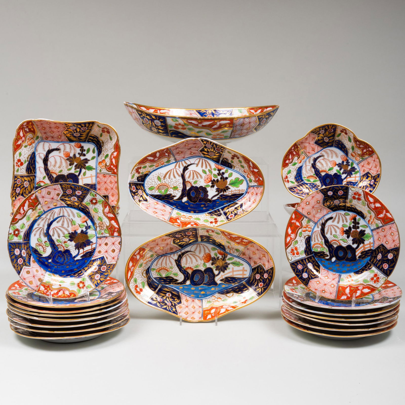 Coalport Porcelain Part Dessert Service in the 'Rock (1 of 12)