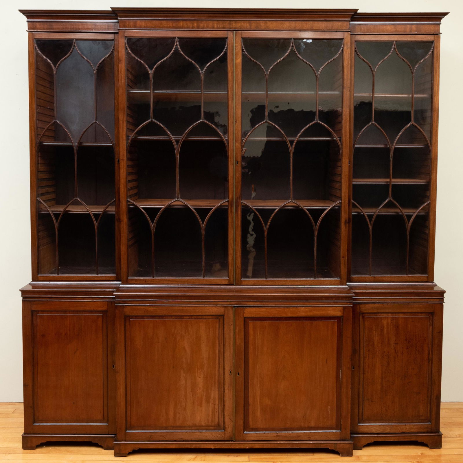 George III Mahogany Breakfront Bookcase, in the (1 of 2)
