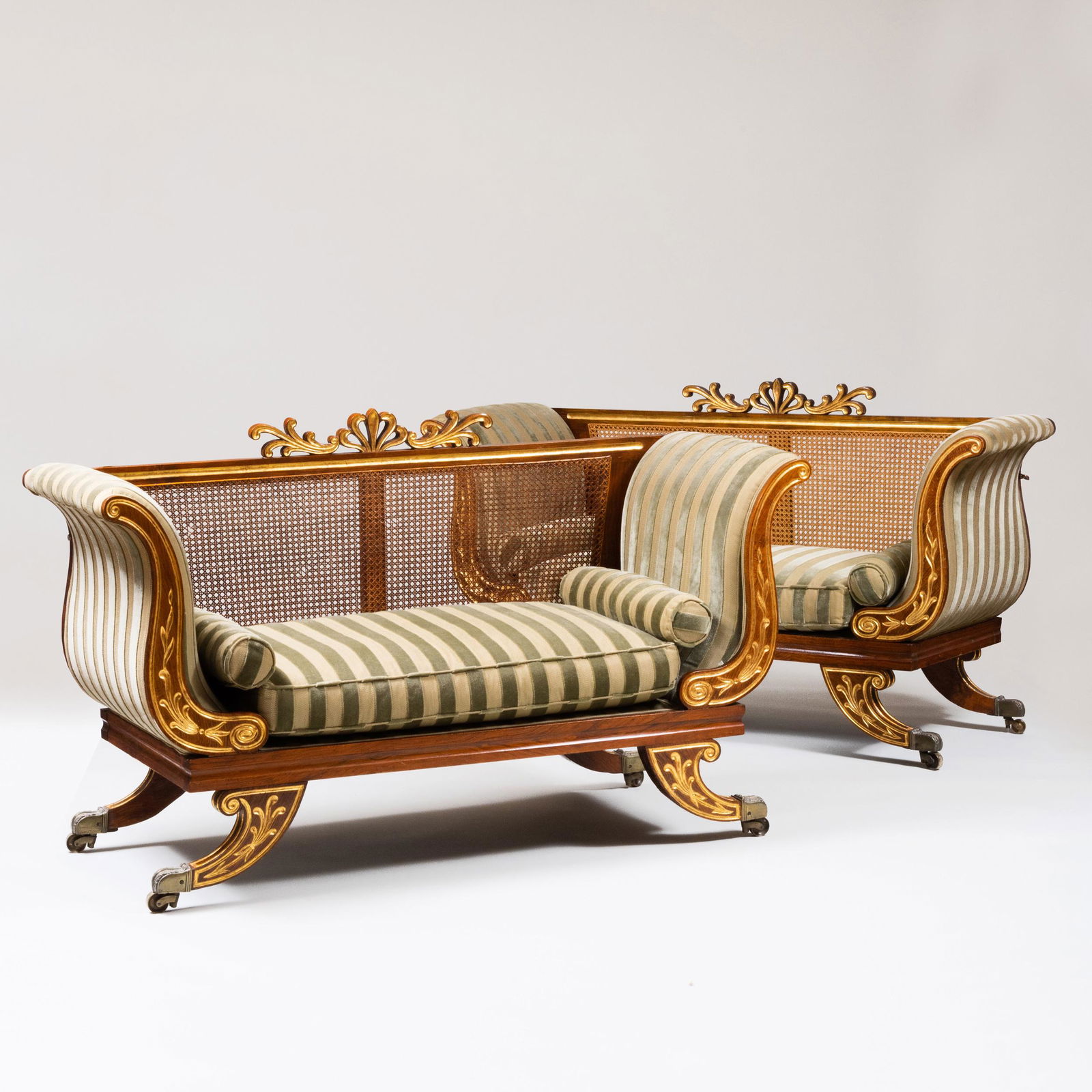 Pair of Regency Faux Painted Rosewood and Parcel-Gilt (1 of 19)