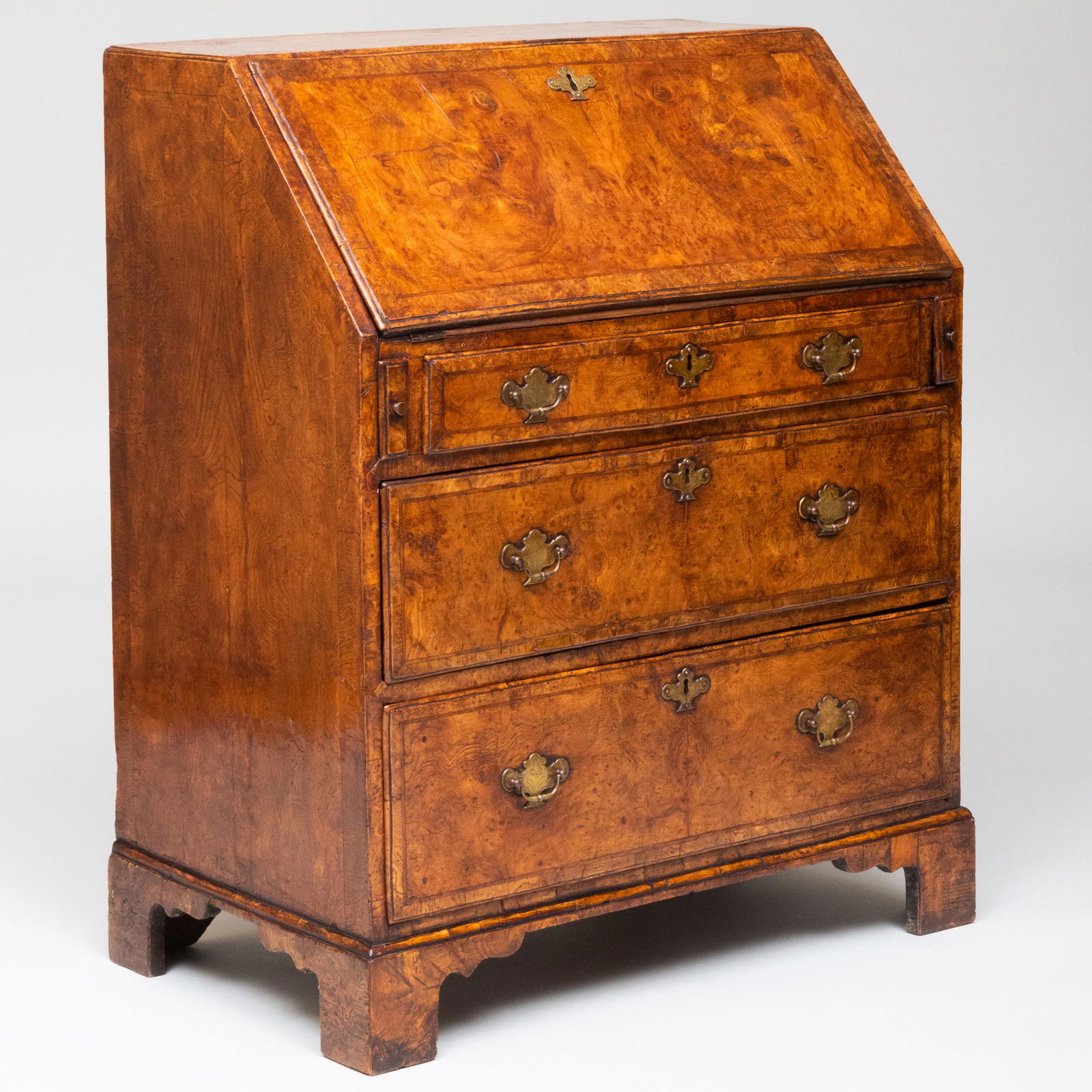 George I Burl Elm Fall Front Desk (1 of 10)