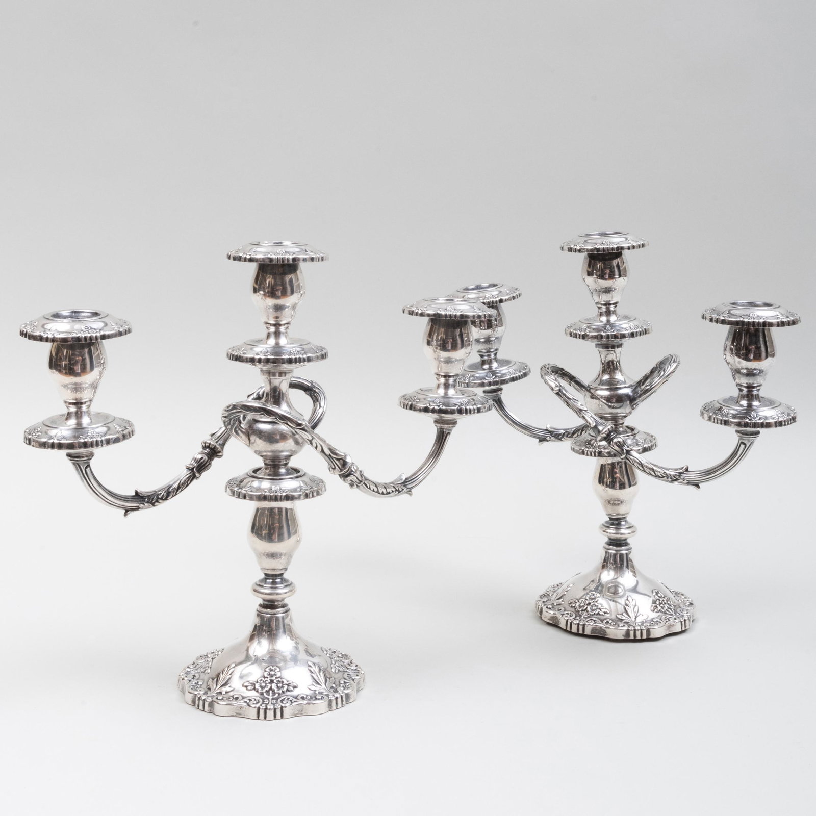 Pair of American Silver Three Light Candelabra (1 of 20)