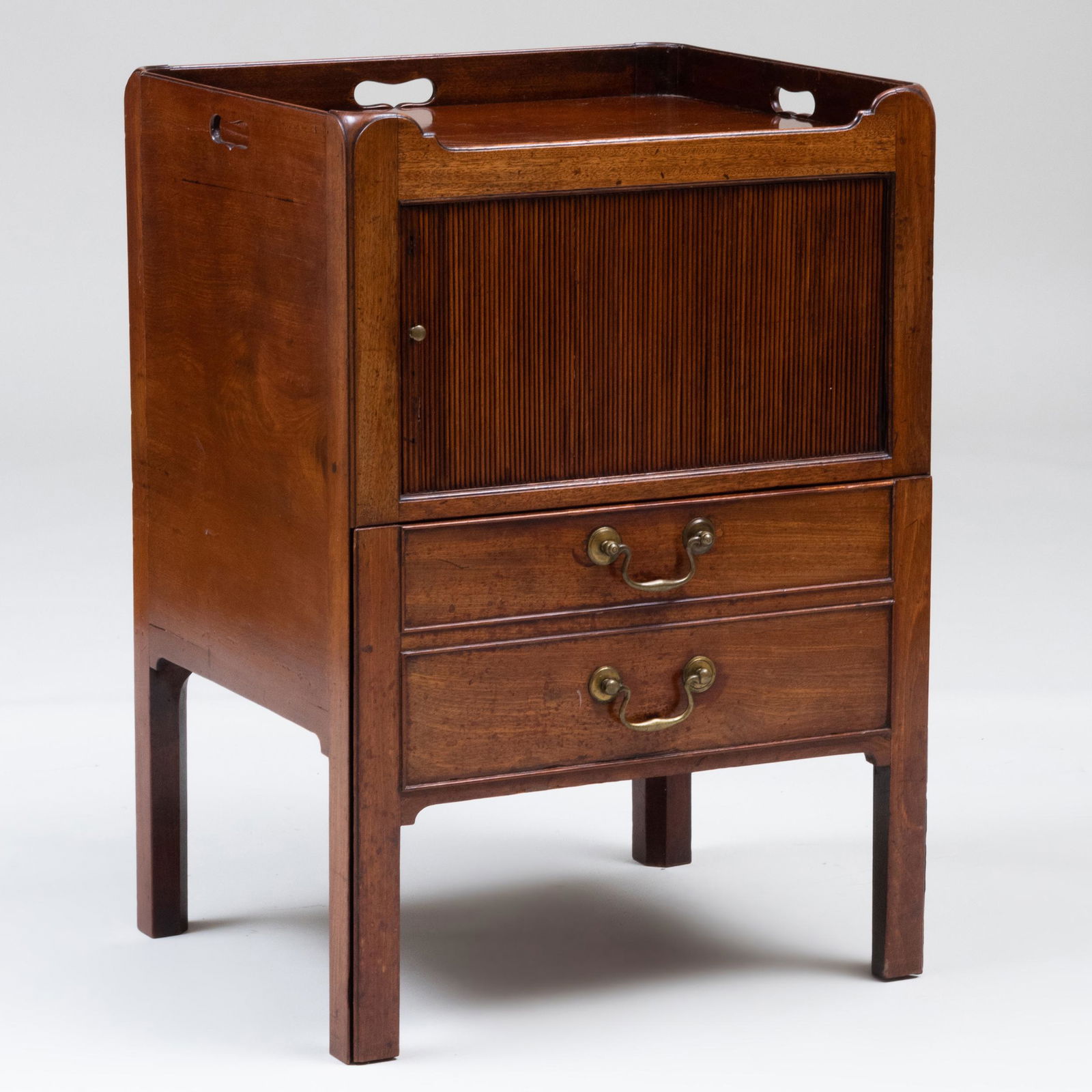 George III Style Mahogany Bedside Cabinet (1 of 8)